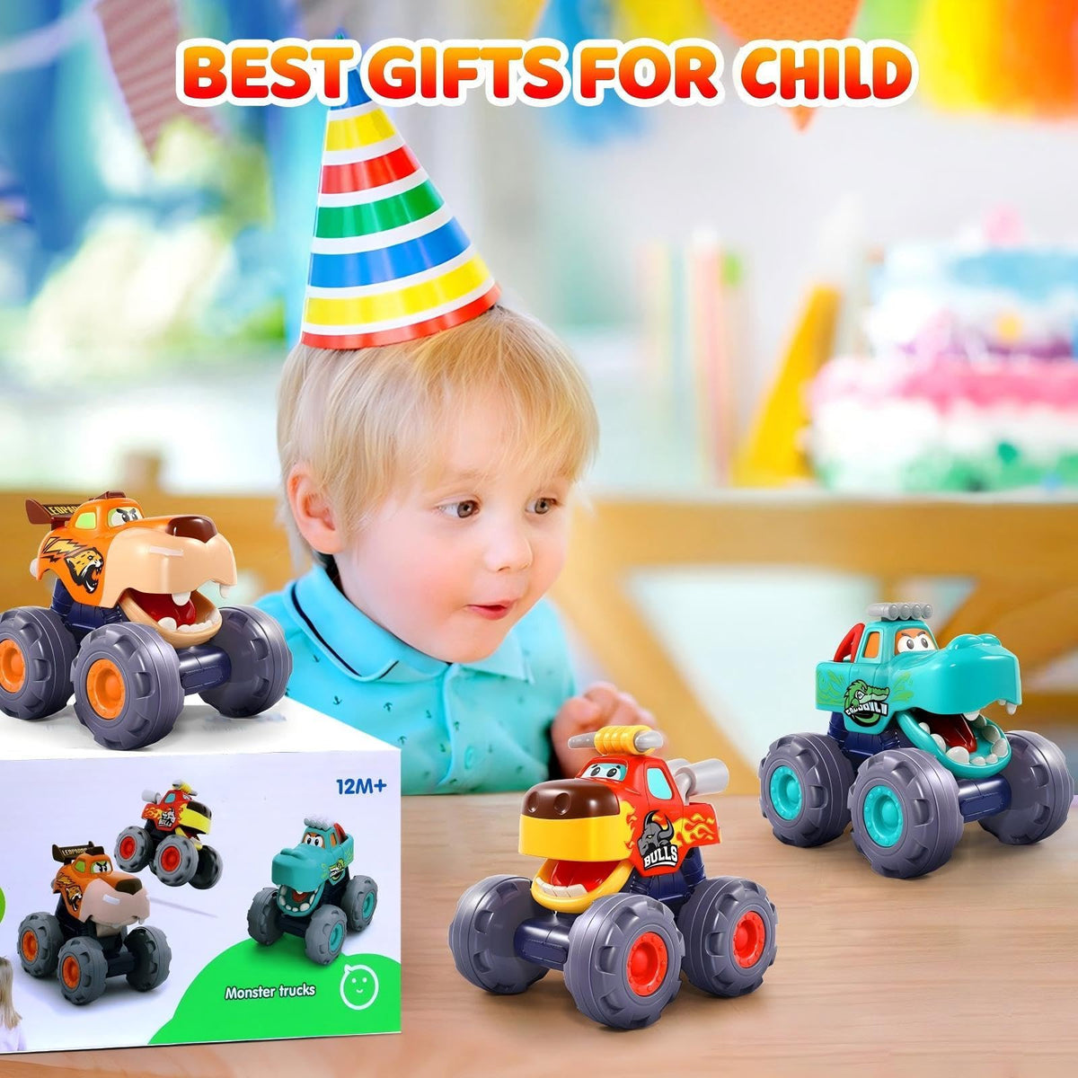 OCATO Cars Toys for 1 Year Old Boy Gifts First Birthday Gifts for Boys