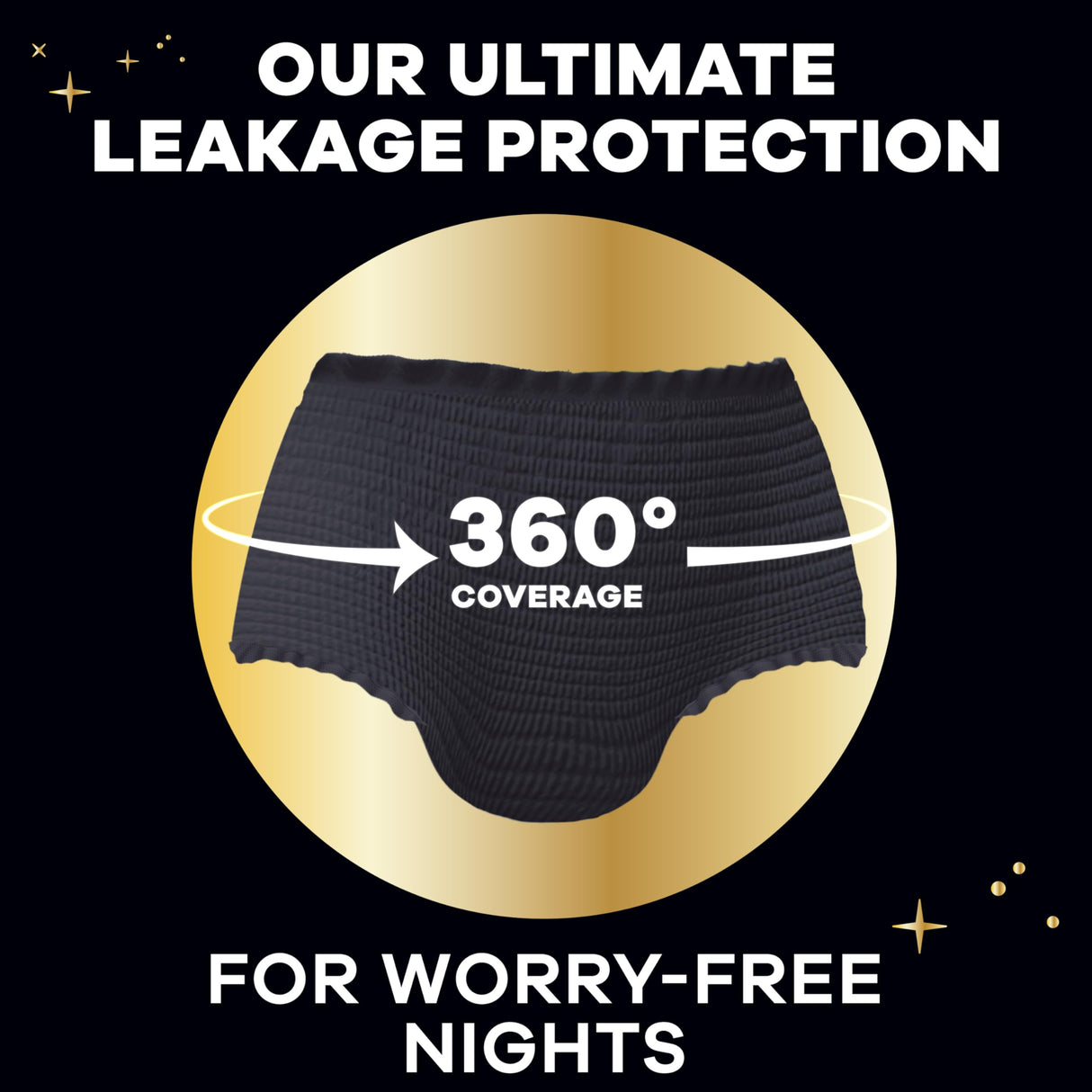 Always ZZZ Overnight Disposable Period Underwear for Women, Large, 360° Coverage for Worry-Free Nights, 14 Count (2 Packs of 7)