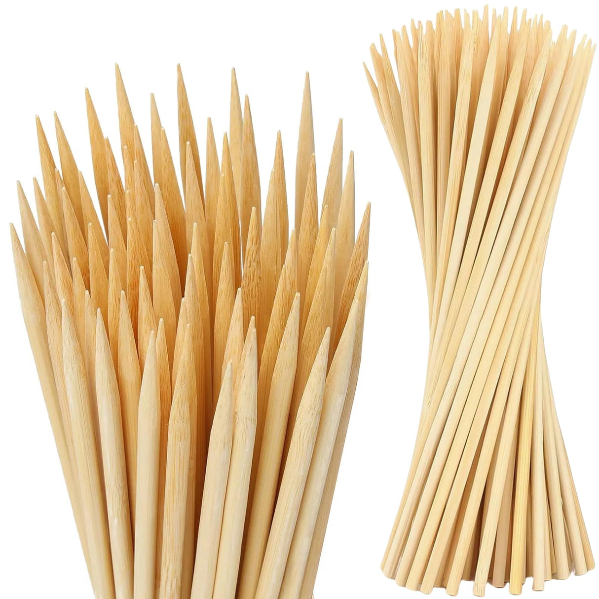 Vesyman 100 PCS 3FT Bamboo Plant Stakes, 6.3mm Thick Bamboo Stakes