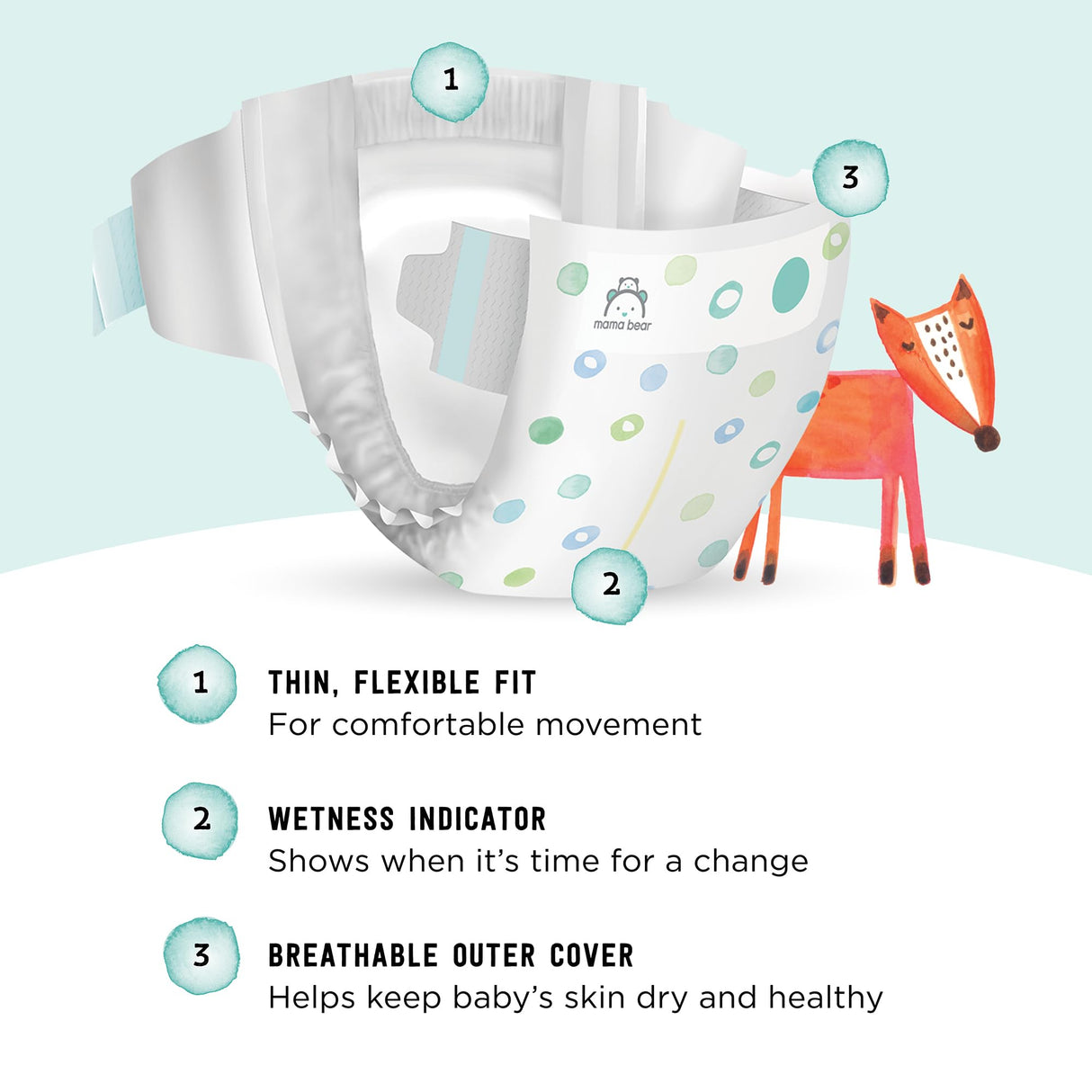 Amazon Brand - Mama Bear Gentle Touch Diapers, Hypoallergenic, Size 4, 148 Count, 4 Packs of 37, White