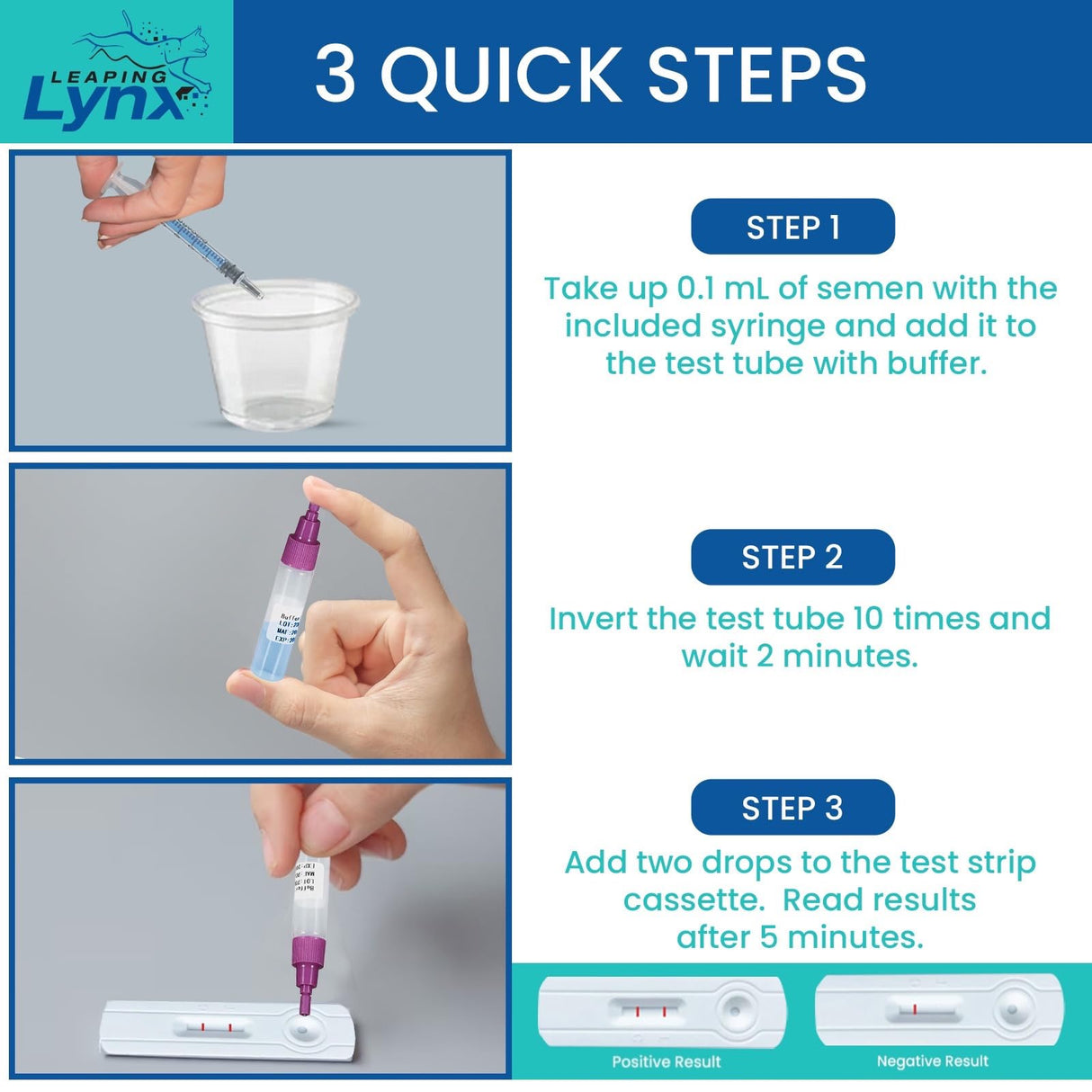 Male Fertility Test Kit, Shows Normal or Low Sperm Count, Easy Sperm Test Results in Minutes, Combine with Male Fertility Supplements for Sperm Health Vasectomy Test Kit Sperm Check Test Kit