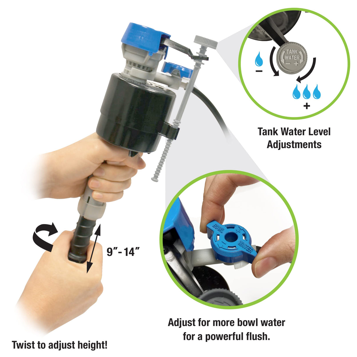 Fluidmaster K-400H-021-P8 PerforMAX 2-Inch Everything Toilet Repair Kit, Multicolor
