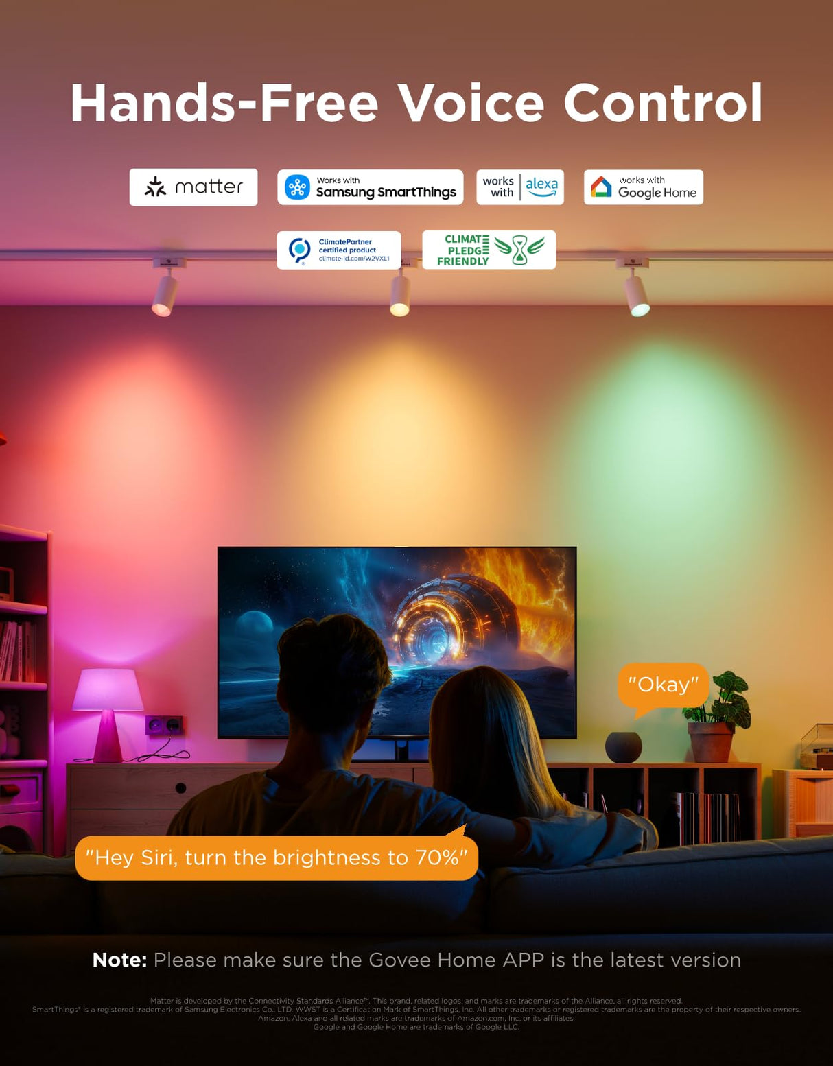 Govee E12 Led Bulb, Smart Light Bulbs for Chandelier/Living Room, Color Changing Candelabra Bulbs Work with Matter, Alexa, Google Assistant, 40 Watt Equivalent, 450 LM, 80 CRI, 2.4Ghz Only, 4 Pack