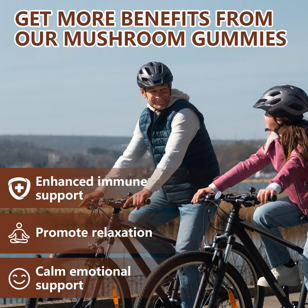 2 Packs 5000MG Mushroom Gummies -10 Blend Organic Mushroom Supplement containing Lion's Mane and Reishi for Brain and Immune Boosting, Vegan Blueberry Flavor, Non-GMO, 120 Counts