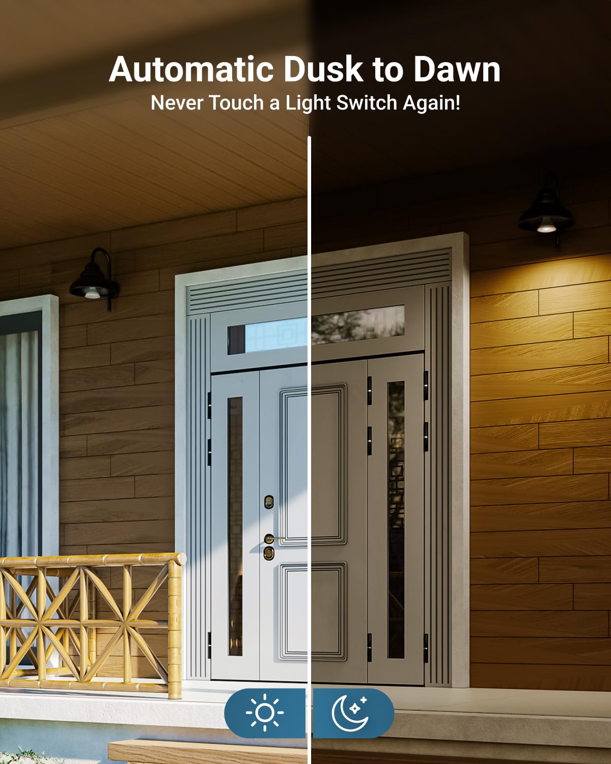 Sunco 4 Pack PAR30 LED Dusk to Dawn Light Bulbs, 850 Lumens, 11W, 5000K Daylight, Non-Dimmable, E26, Wet Rated Outdoor Flood Light Bulb with Photocell Sensor, for Porch, Patio, Backyard, UL