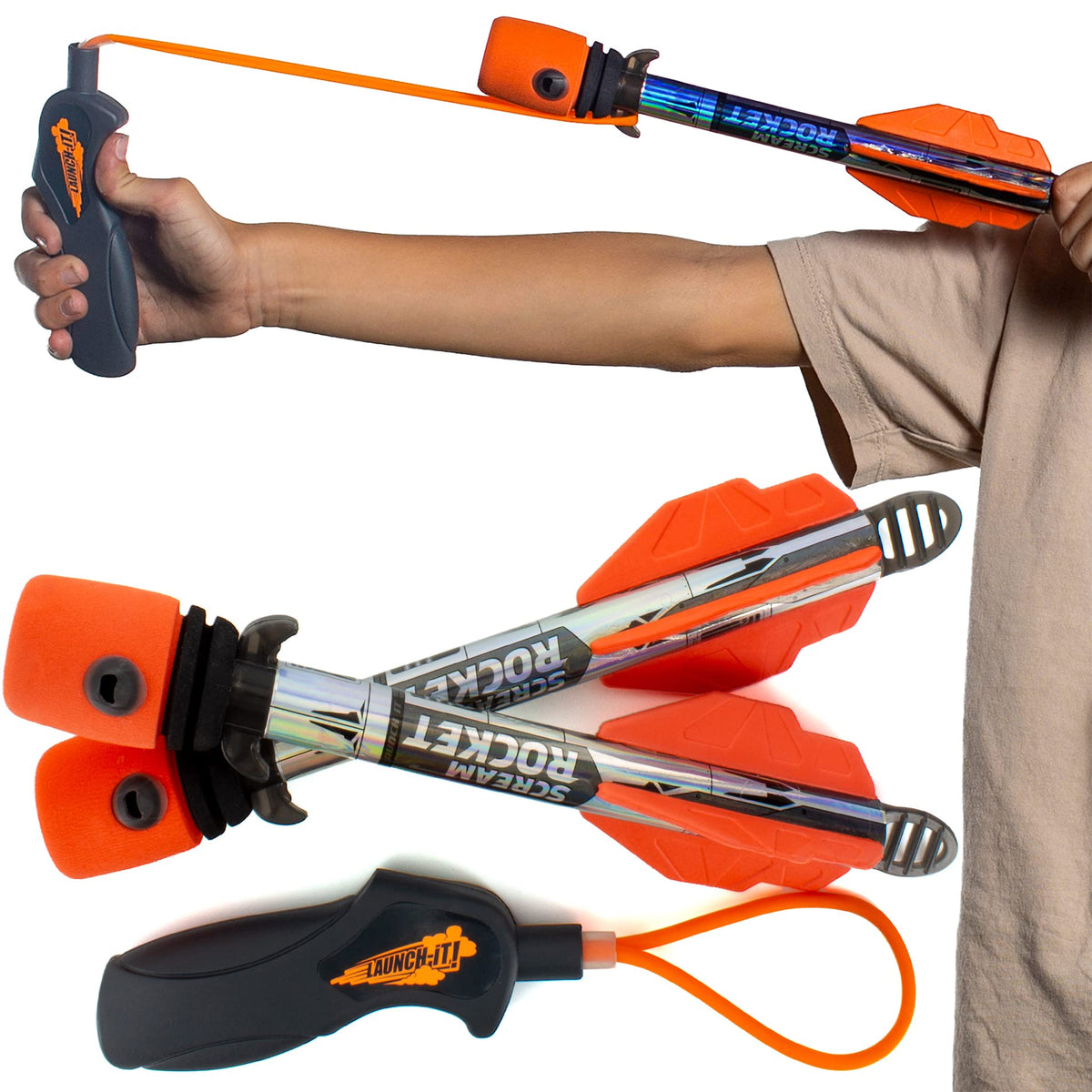 Toy Rocket Launcher for Kids: Outdoor Toys Slingshot - Best Gifts for Boys - Fun Gifts for 8 9 10 11 12 13 14 Year Old Boys + Teen Boy Gift Idea & Cool Boys Toys Age 8-10 & Teen Stocking Stuffers Gift