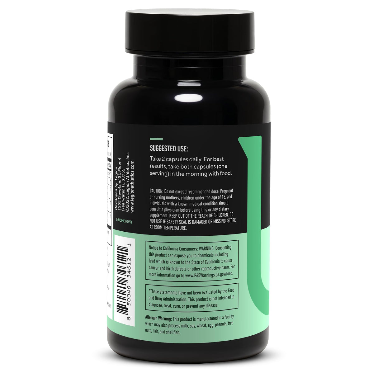 LEGION Biome Probiotic - Natural Probiotics Gut Health Supplement for Women & Men - Probiotic Nutritional Supplements Help Reduce Bloating, Cramping & Gas - Colon Health Probiotic Pills, 30 Servings