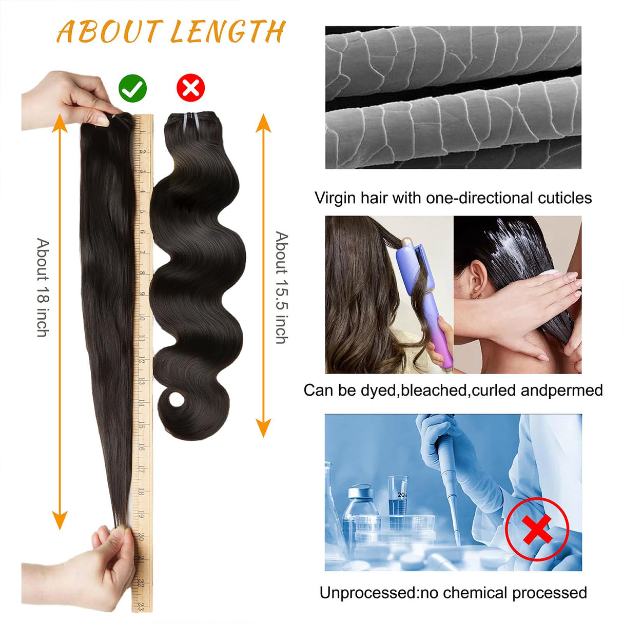 12A Brazilian Body Wave Bundles Human Hair 22 24 26 Inch 100% Real Raw Virgin Human Hair Bundles Body Wave 3 Bundles Human Hair Extension Natural Color(22 24 26)