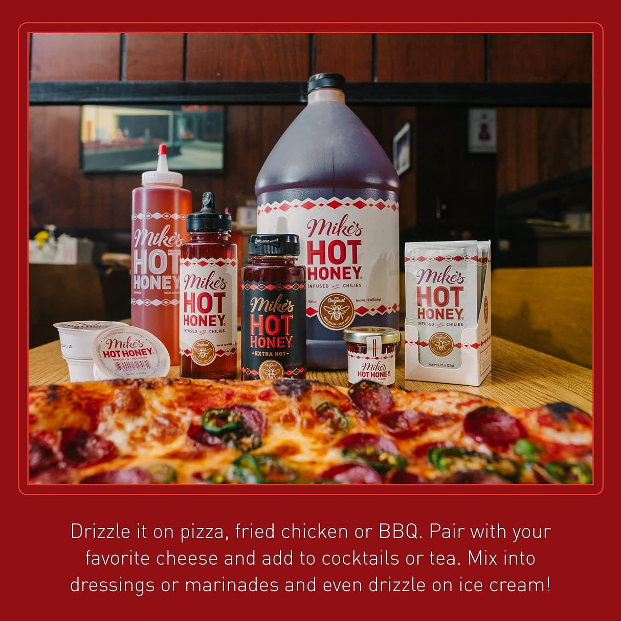 Mike's Hot Honey, Honey with a Kick, Sweetness & Heat, 100% Pure Honey, Shelf-Stable, Gluten-Free & Paleo Extra Hot (2 pack)