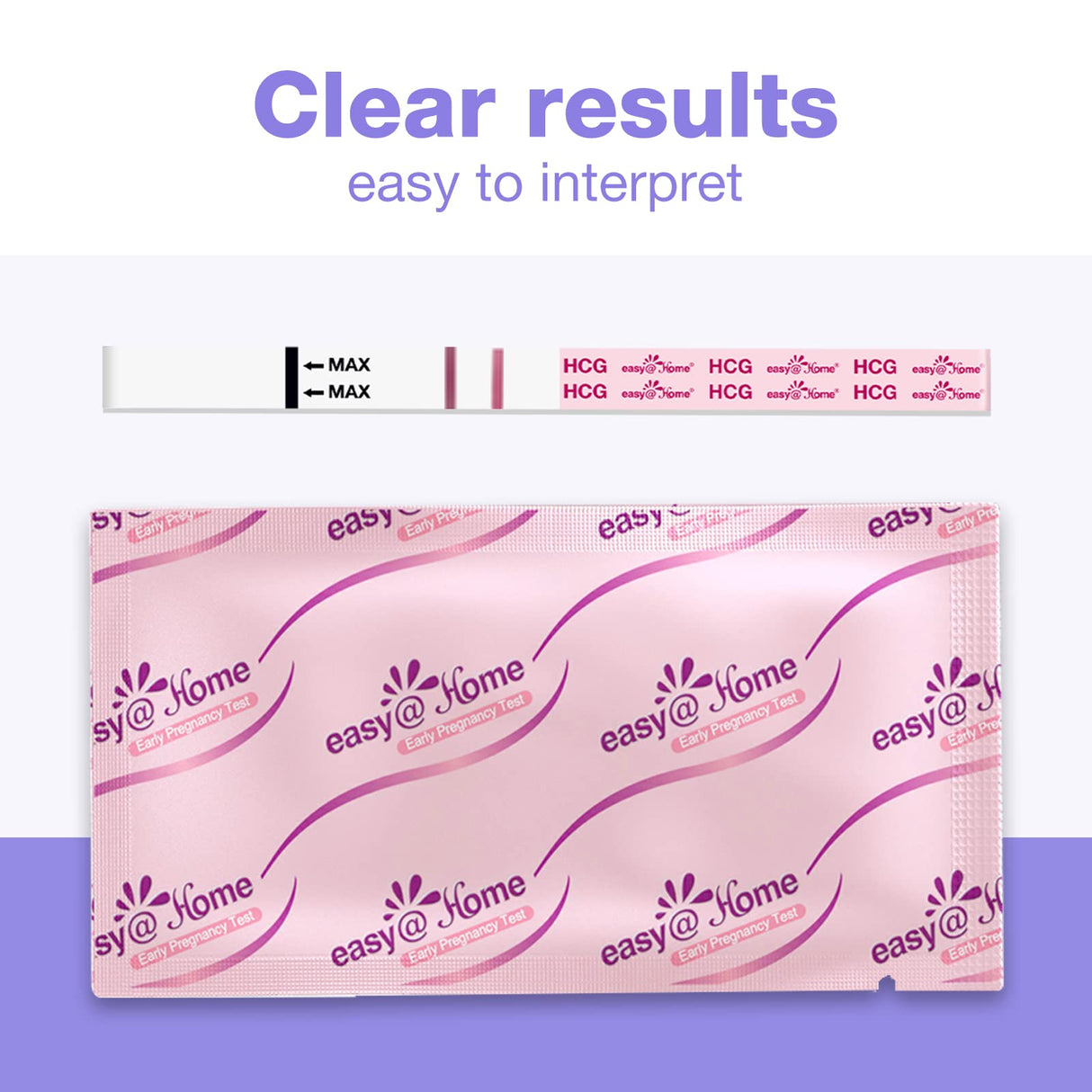 Easy@Home Ovulation Test Strips and Pregnancy Test Strips Combo Kit, Package May Vary (100LH+20HCG)