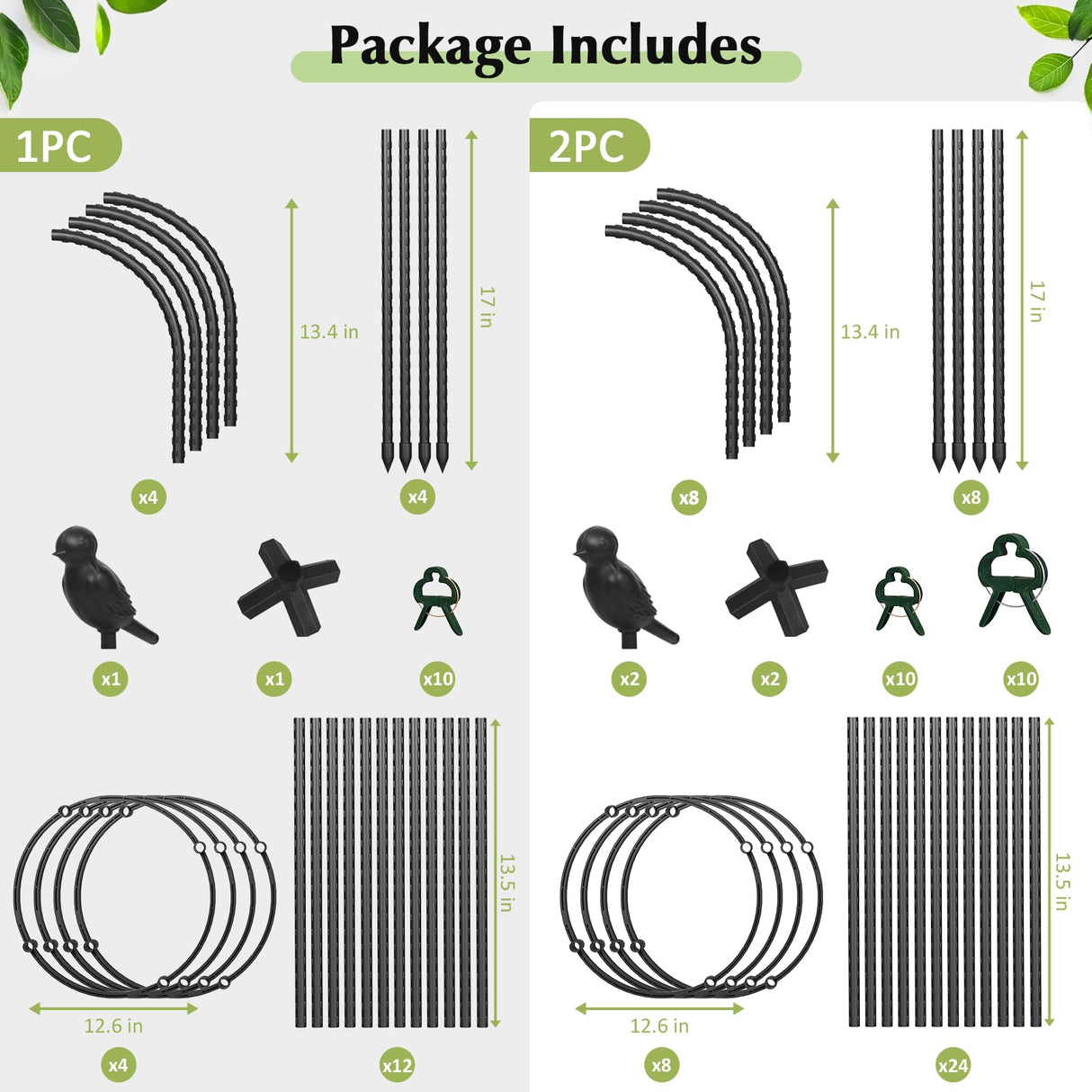 Garden Obelisk Trellis for Climbing Plants Outdoor, 6.2 FT Tomato Cage, Rose, Flowers, Grape, Pea, Cucumber Trellis, Rustproof Plastic Coated Metal Plant Support Trellis for Potted Plants (2 Pack)