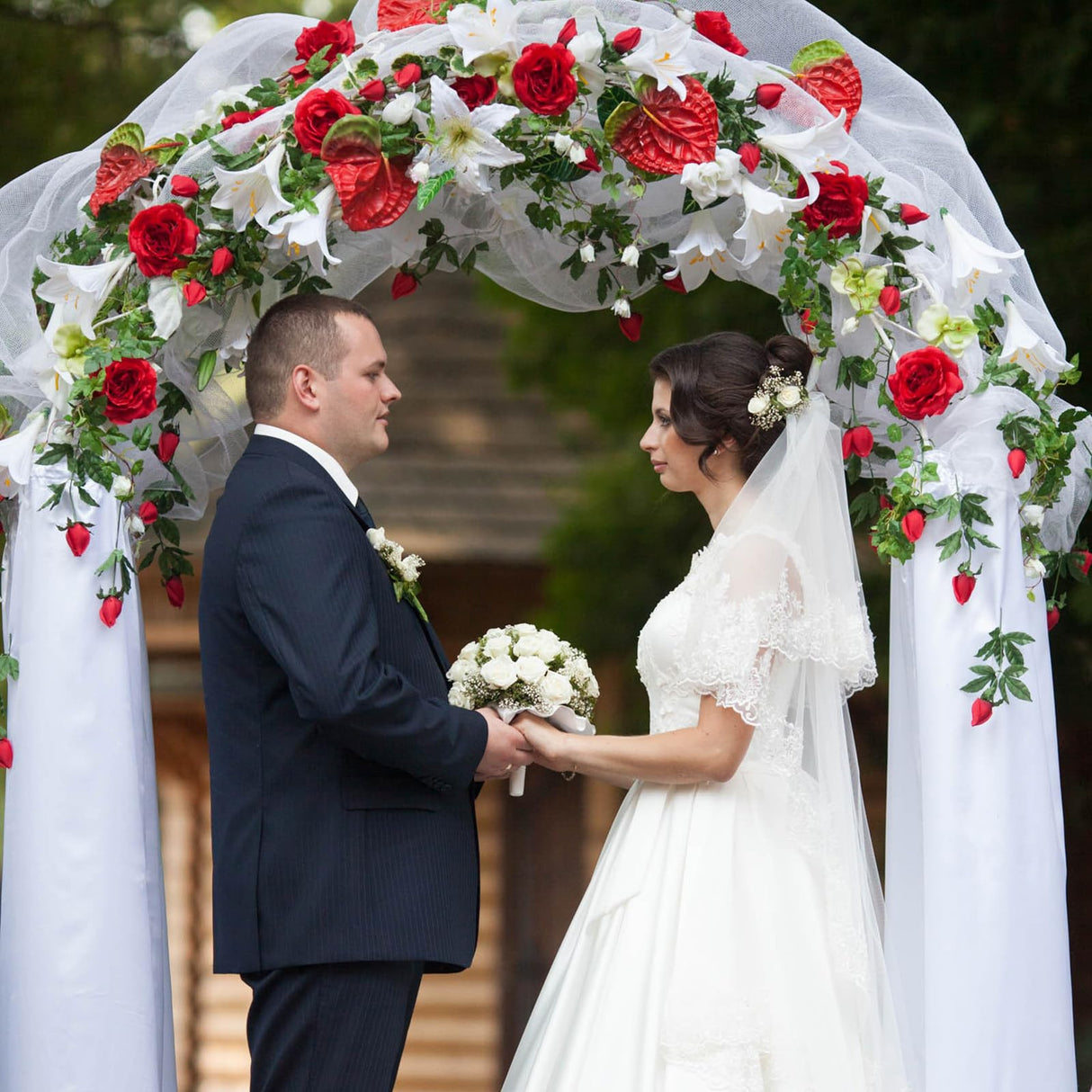 RUBFAC 94" Metal Garden Arch Trellis for Climbing Plants Outdoor, Garden Arbors and Arches, Halloween Archway for Pumpkin Balloon Rose Vines Wedding Christmas Birthday Party Decorations, Army Green