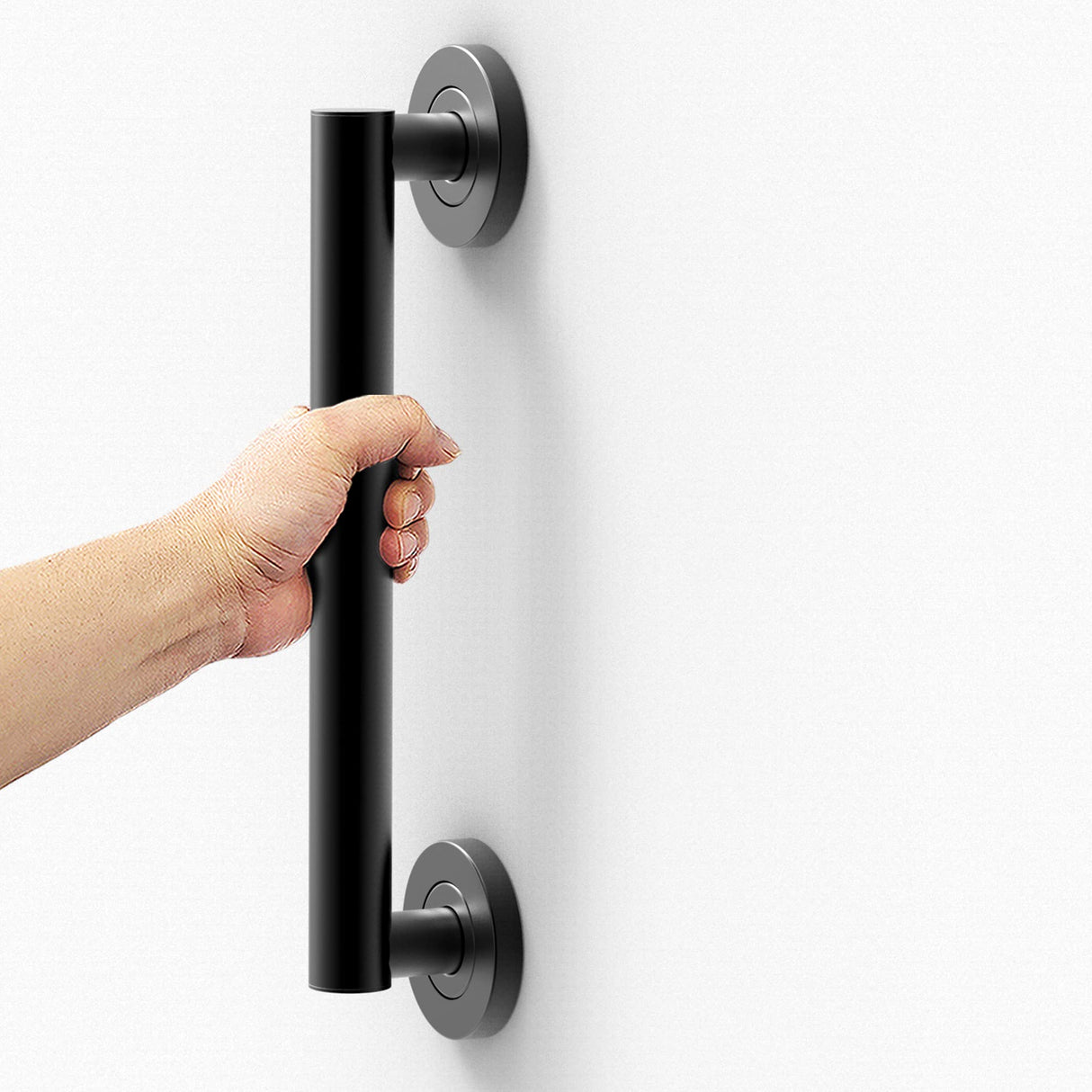 AquaChase ADA Compliant Grab Bar, 500lbs Weight Support for Bath Safety (12 inch, Matte Black)