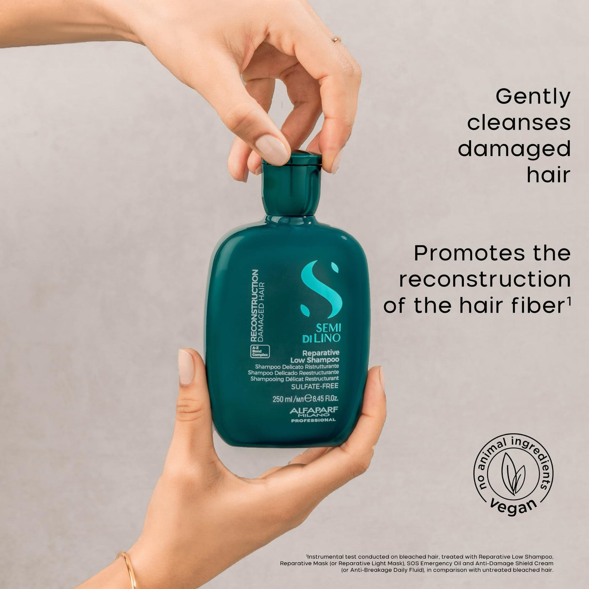 Alfaparf Milano Semi di Lino Reconstruction Reparative Sulfate Free Shampoo for Damaged Hair - Color Safe - Repairs, Restores Fiber & Elasticity - Paraben Free - Vegan (33.8 oz)
