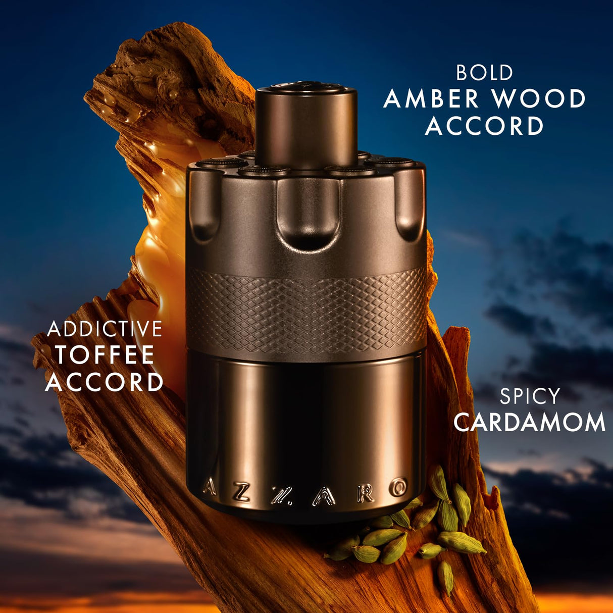 Azzaro The Most Wanted Eau de Parfum Intense - Woody & Seductive Mens Cologne - Fougère, Ambery & Spicy Fragrance for Date Night - Lasting Wear - Luxury Perfumes for Men - Full Size, 3.3 Fl. Oz