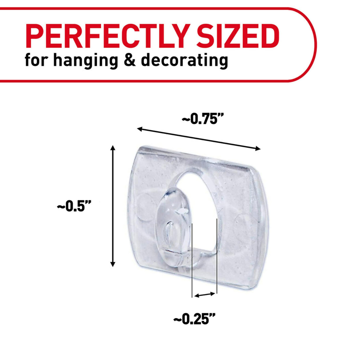 Command Indoor Mini Light Clips, Damage Free Hanging Christmas Light Clips, Mini Wall Clips for Hanging Indoor Christmas Decorations, Lights and Cables, 90 Clear Clips and 108 Strips