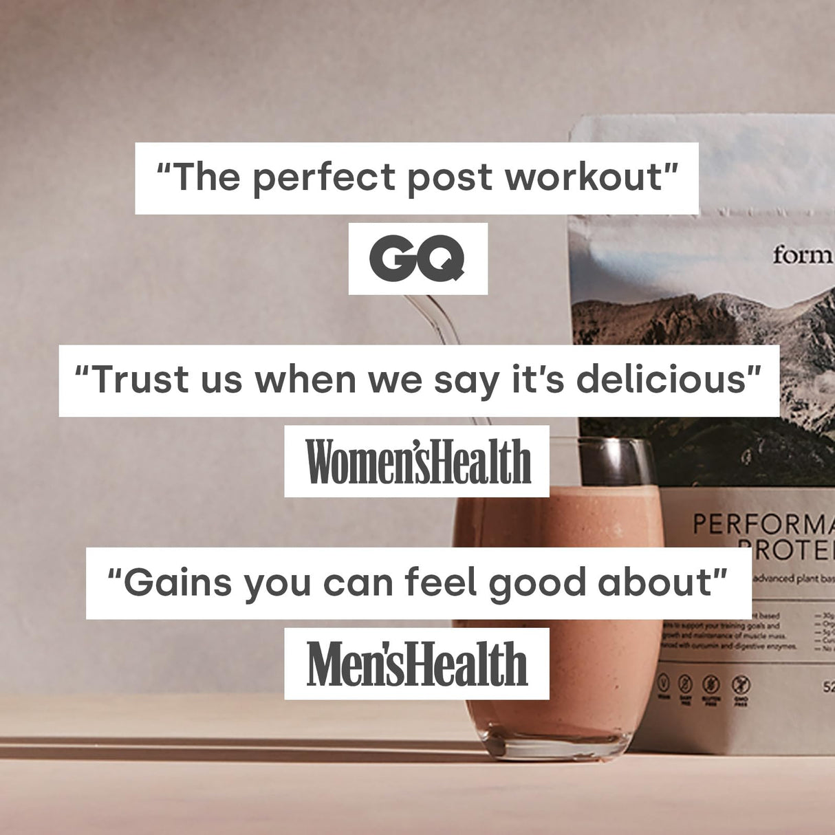 Form Performance Protein - Vegan Protein Powder - 30g of Plant Based Protein per Serving, with BCAAs. Perfect Post Workout. Tastes Great with Just Water! (Chocolate Peanut)