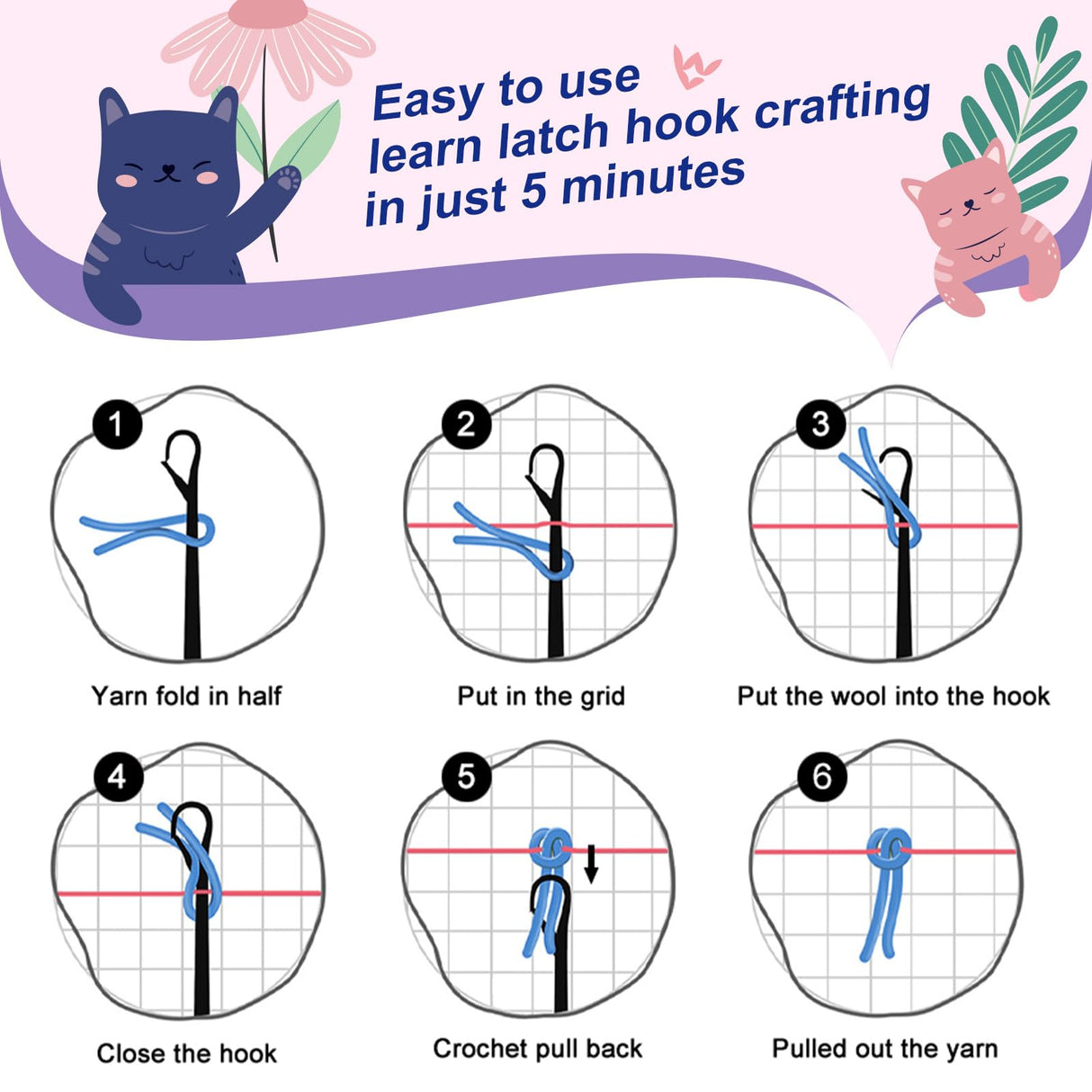 veirousa Christmas Gnomes Latch Hook Kits for Adults Beginners, Pre-Printed Latch Hook Pillow Kit, Craft Rug Making Kits, DIY Embroidery Cushion for Home Sofa Decor & Xmas Gift Idea 17x17 in.