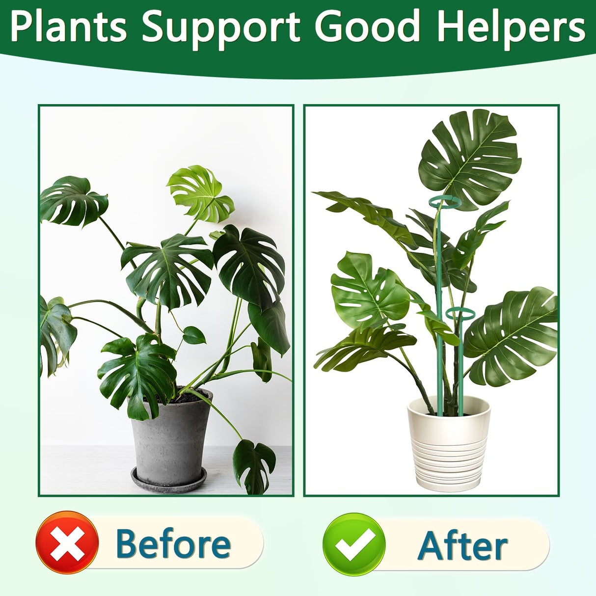 Telescoping Monstera Plant Stakes, 12.5-48.4IN Indoor Plant Support- 7Pack