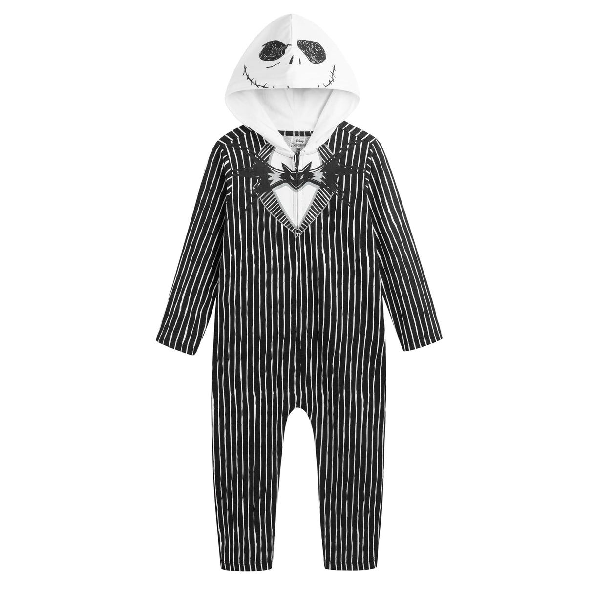 Disney Nightmare Before Christmas Jack Skellington Boys Cosplay Hooded Coverall for Toddler