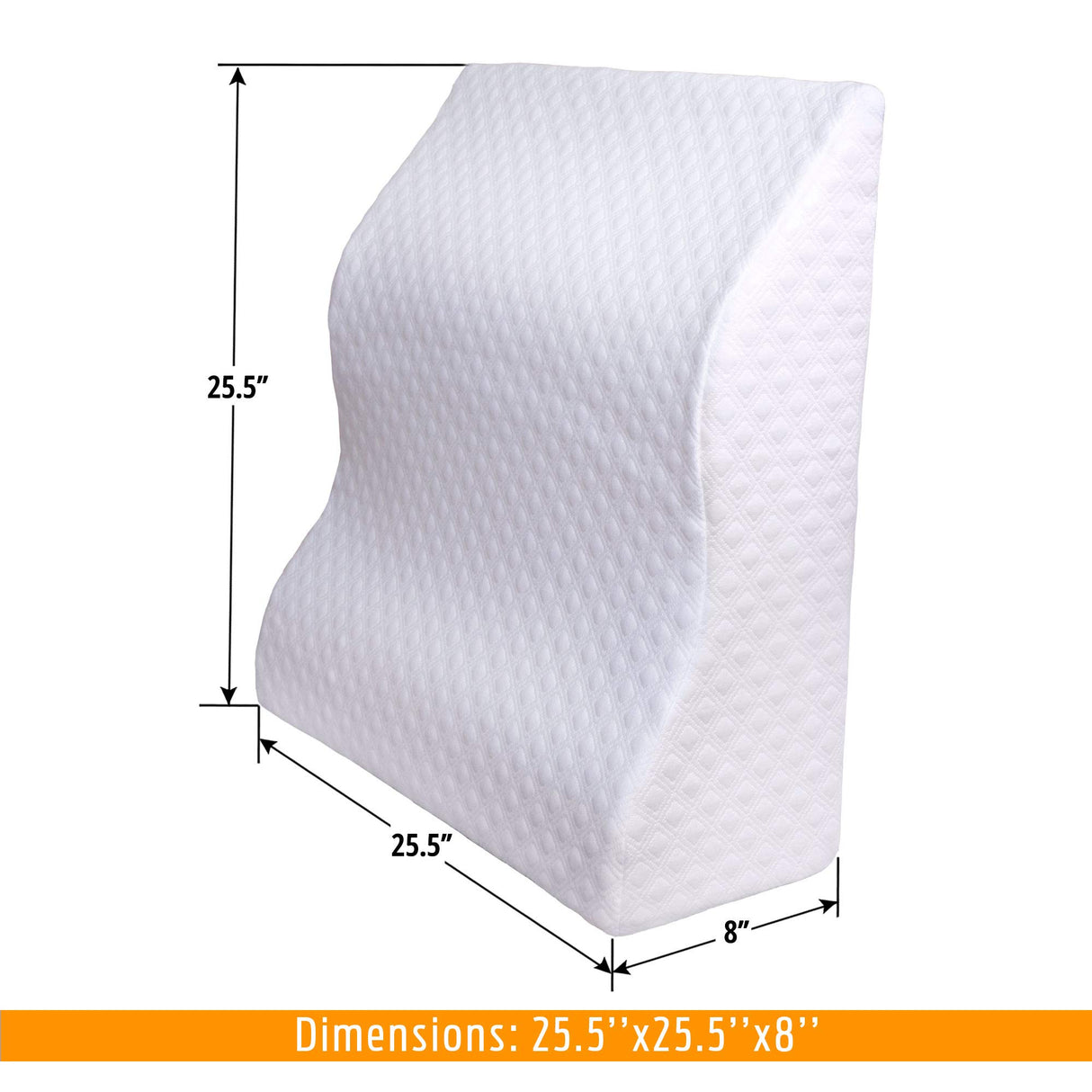 Fsa Eligible Wedge Pillow for Sleeping -Post Surgery Pillow -Unique Curved Design -Memory Foam- Incline Pillow for Elevation,Pregnancy,Reading,Back & Knee Support,Breathing –,Washable Cover