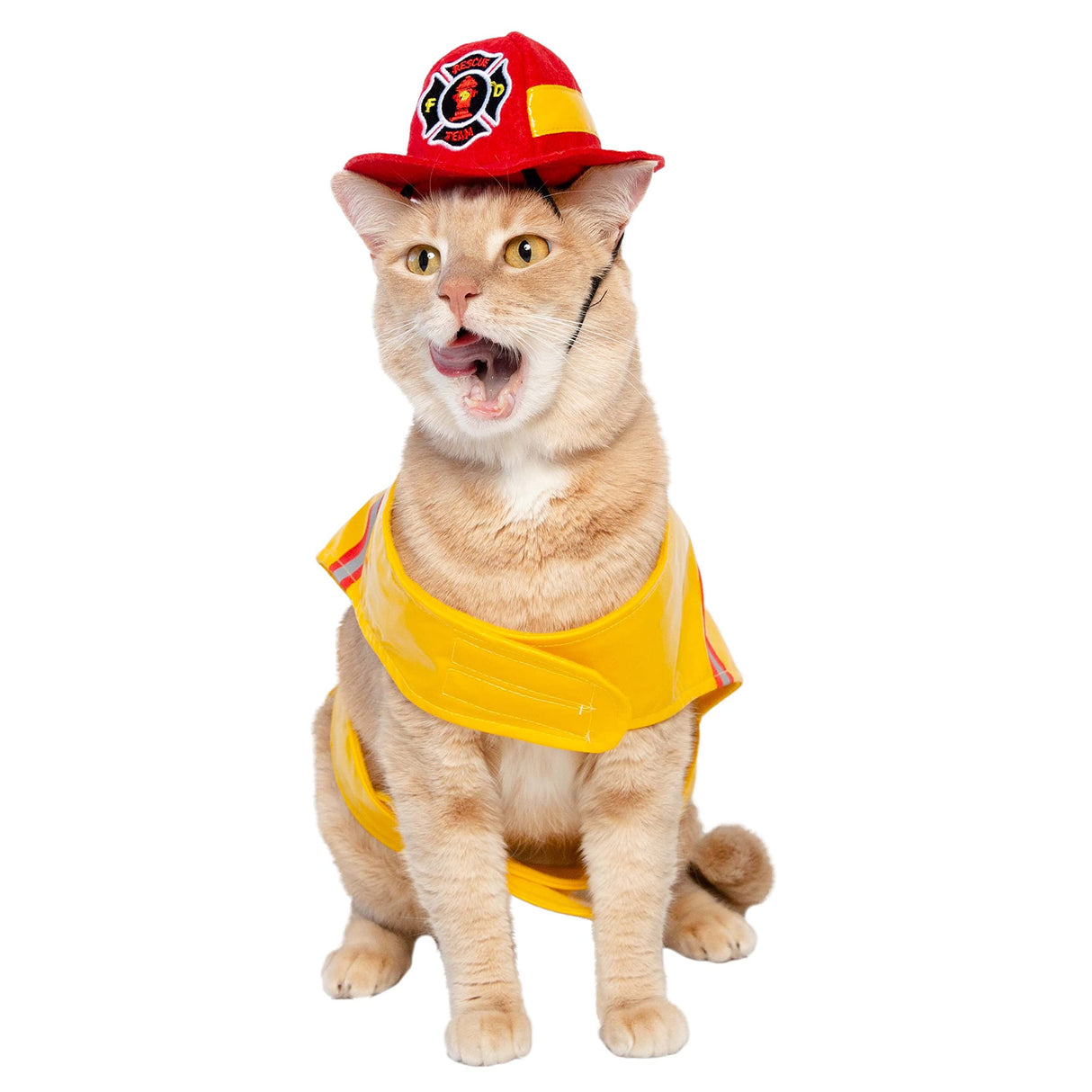 Pet Krewe Large Dog Firefighter Costume -Funny Halloween Pet Fireman Outfit Costumes for Fits Small, Medium, Large & Extra Large Pets - Perfect for Halloween, Christmas Holiday, Parties, Photoshoots