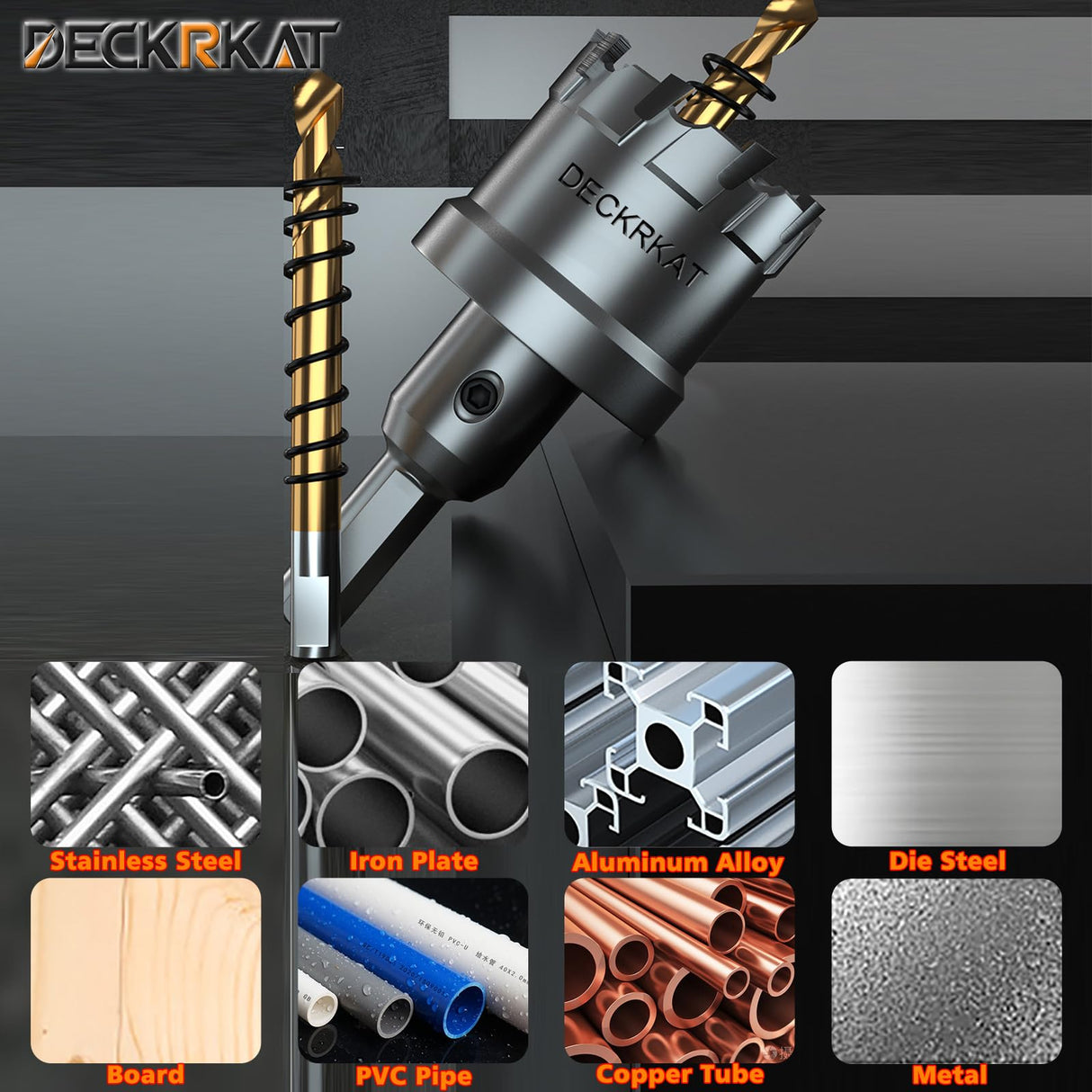 3-3/8" TCT Hole Saw for Hard Metal, Heavy Duty 85mm Tungsten Carbide Tipped Hole Cutter with Spring-Loaded Pilot Drill Bit for Stainless Steel, Metal, Iron, and Plastic.