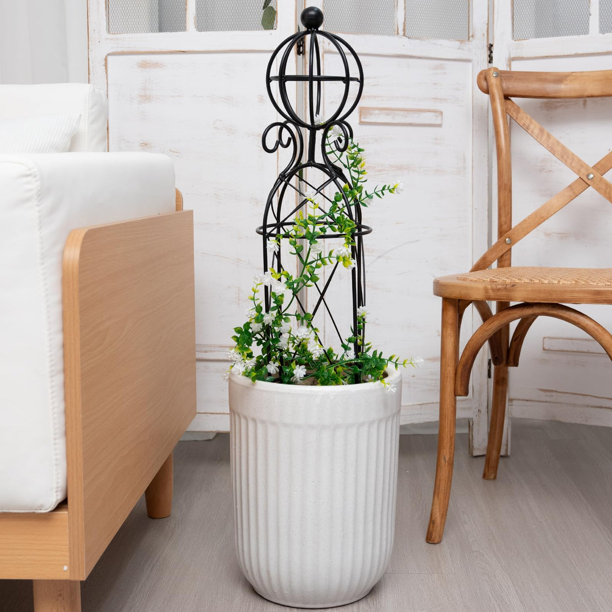 GOOOXIM Metal Garden Obelisk Trellis for Climbing Plants - 27.1"x7.8"