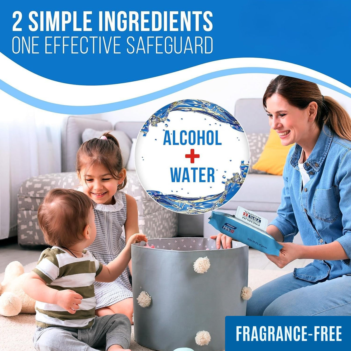 MagiCare 75% Large Alcohol Wipes (4-80ct pks, 320ct), Hand Sanitizer Wipes