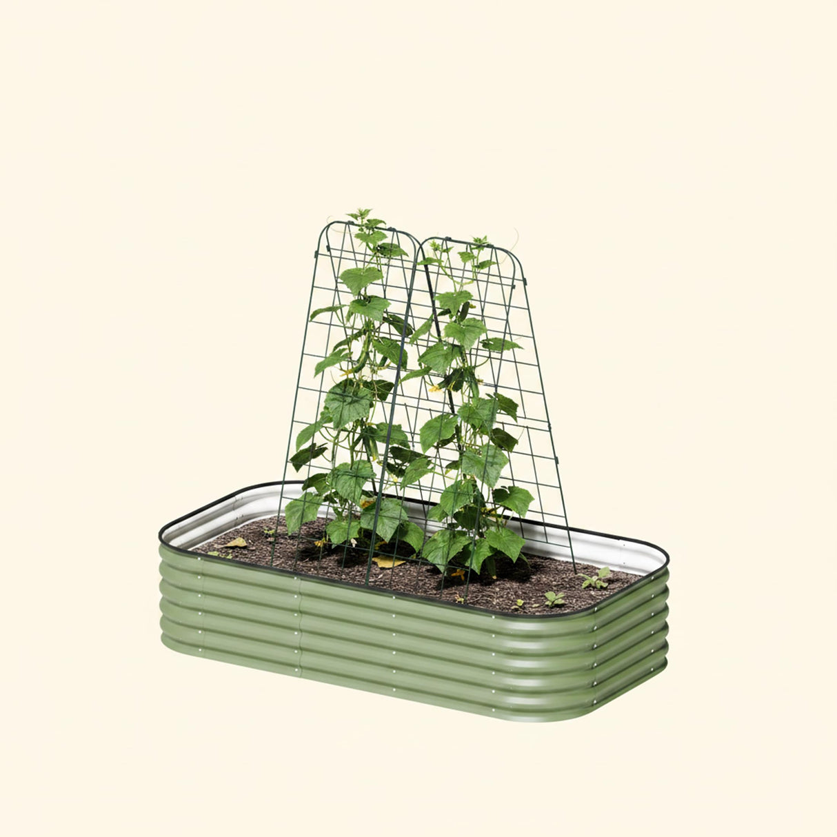 Vego Garden A-Frame Trellis Cucumber Cage for Garden & Pots, Rust-Resistant Tomato Stakes Heavy Gauge Plant Cage Trellis Support for Climbing Vegetables Plants 2 Pack