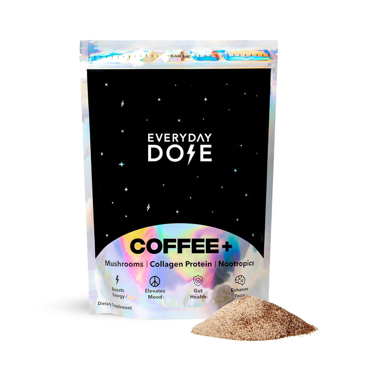 Everyday Dose The Mushroom Coffee by Everyday Dose Premium Coffee Extract with Grass-Fed Collagen, Chaga, Lions Mane & L-Theanine for Better Focus, Energy, Digestion, Skin, and Immunity 30 Servings