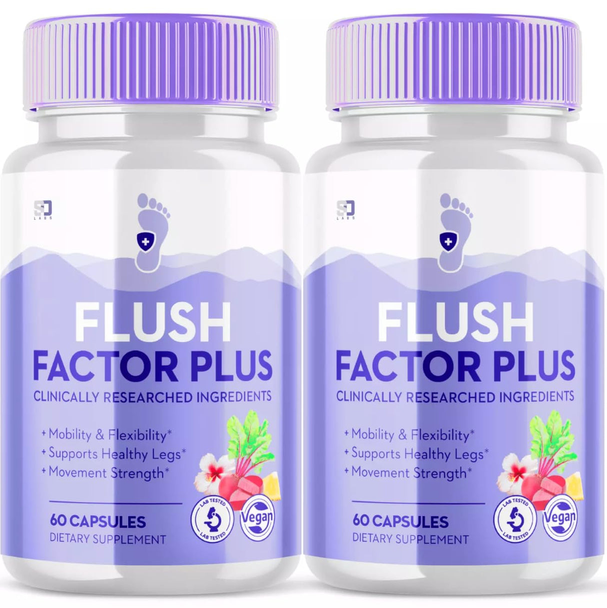 Flush Factor Plus Supports Mobility, Flexibility & Enhance Strength, Dietary Supplement, 120 Capsules (2 Pack)