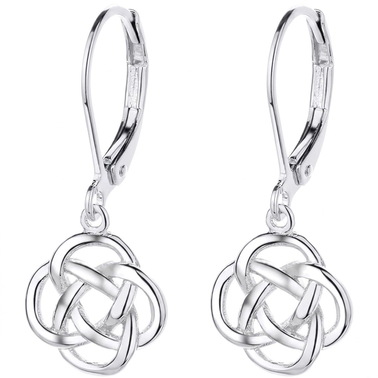 Sterling Silver Celtic Leverback Earrings