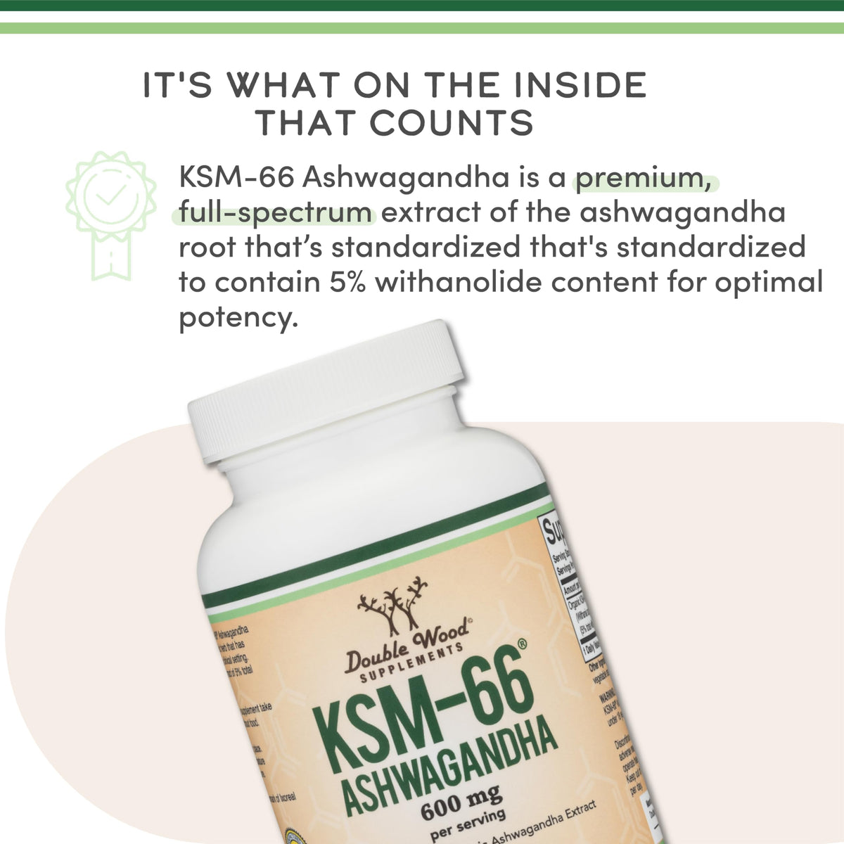 KSM-66 Ashwagandha Root Extract, 600mg, Organic, 120 Capsules