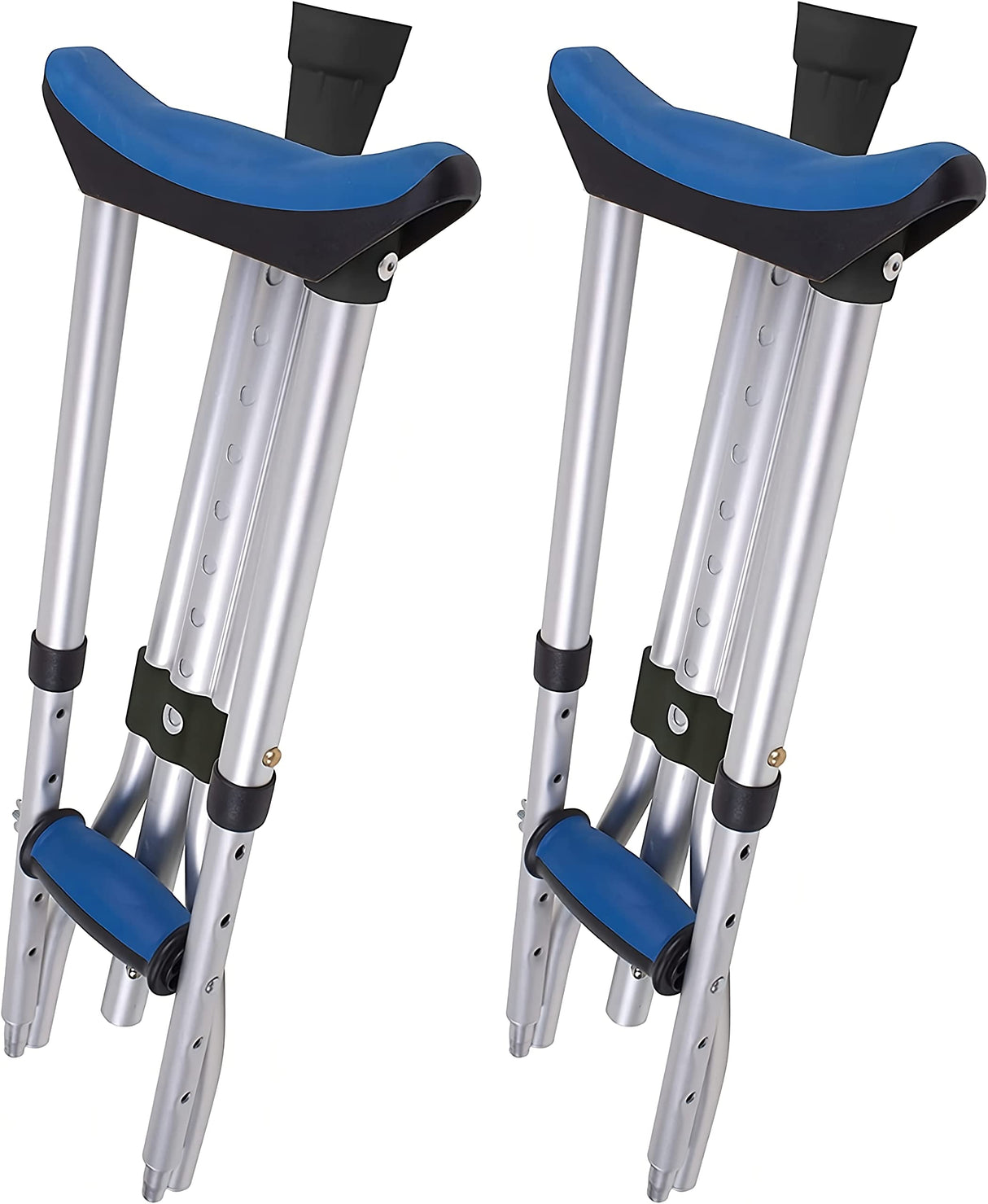Carex Folding Aluminum Under Arm Crutches - Lightweight Crutches for Adults 4'11" to 6'1", Adult Crutches, 2 Crutches Included, Universal Crutches for Walking