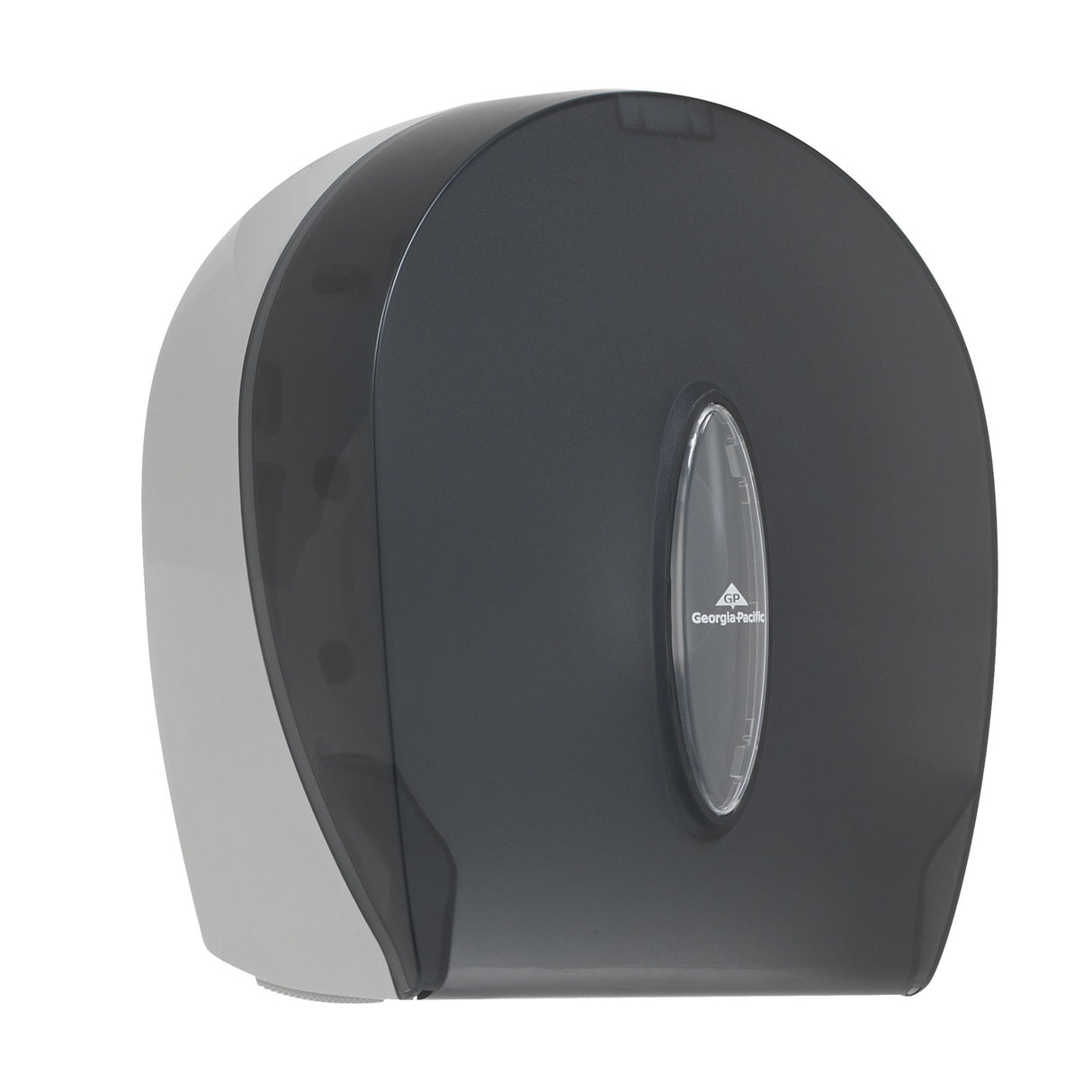 Georgia-Pacific Single-Roll Jumbo Toilet Paper Dispenser by GP PRO (Georgia-Pacific), Translucent Smoke, 59009, 10.610" W x 5.390" D x 11.290" H