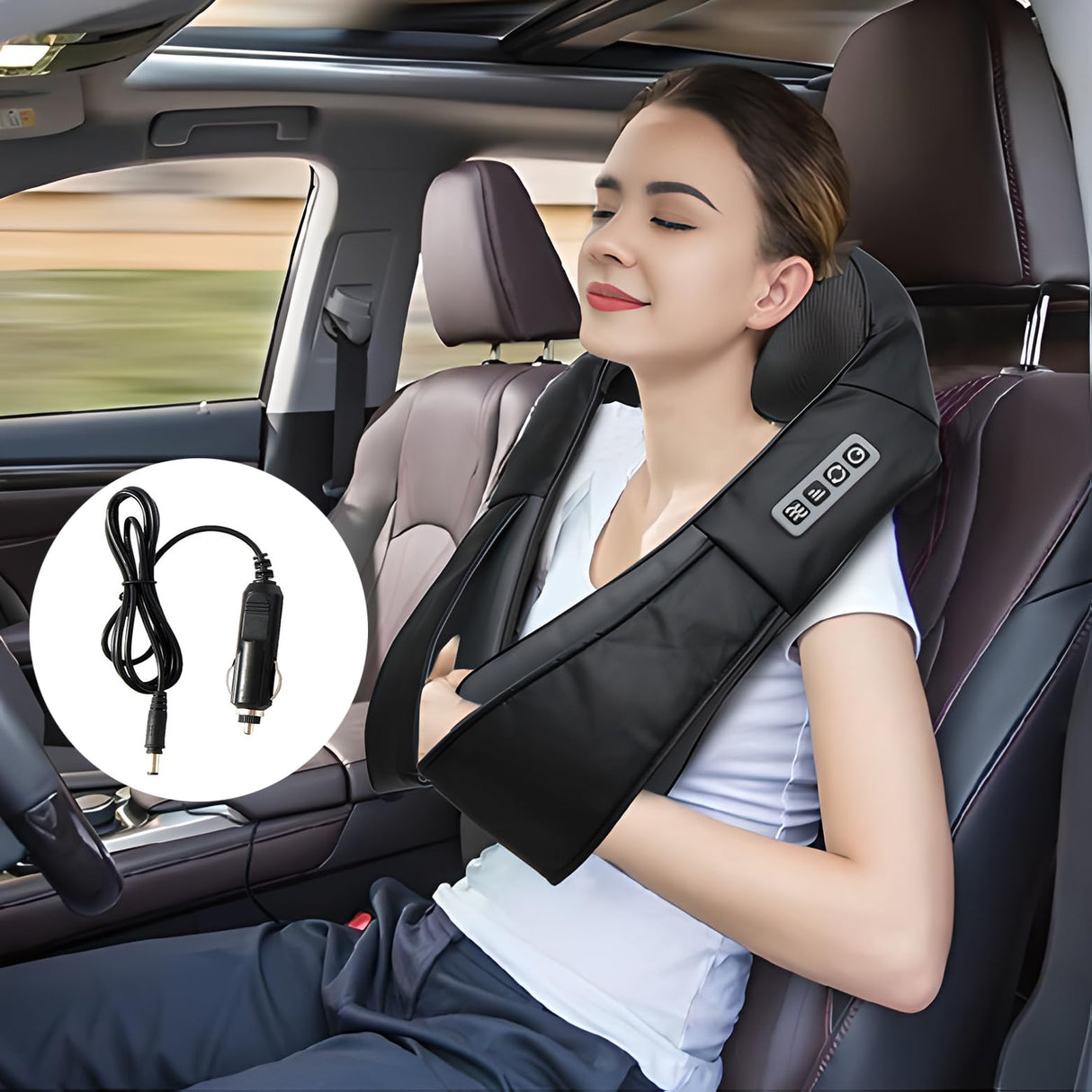 UFFAE Shiatsu Neck and Back Massager with Heat,Electric Deep Tissue Kneading Neck and Shoulder Massage,Best Gifts for Women Men Mom Dad Mothers Fathers Day Birthday Gift(NOT Cordless)