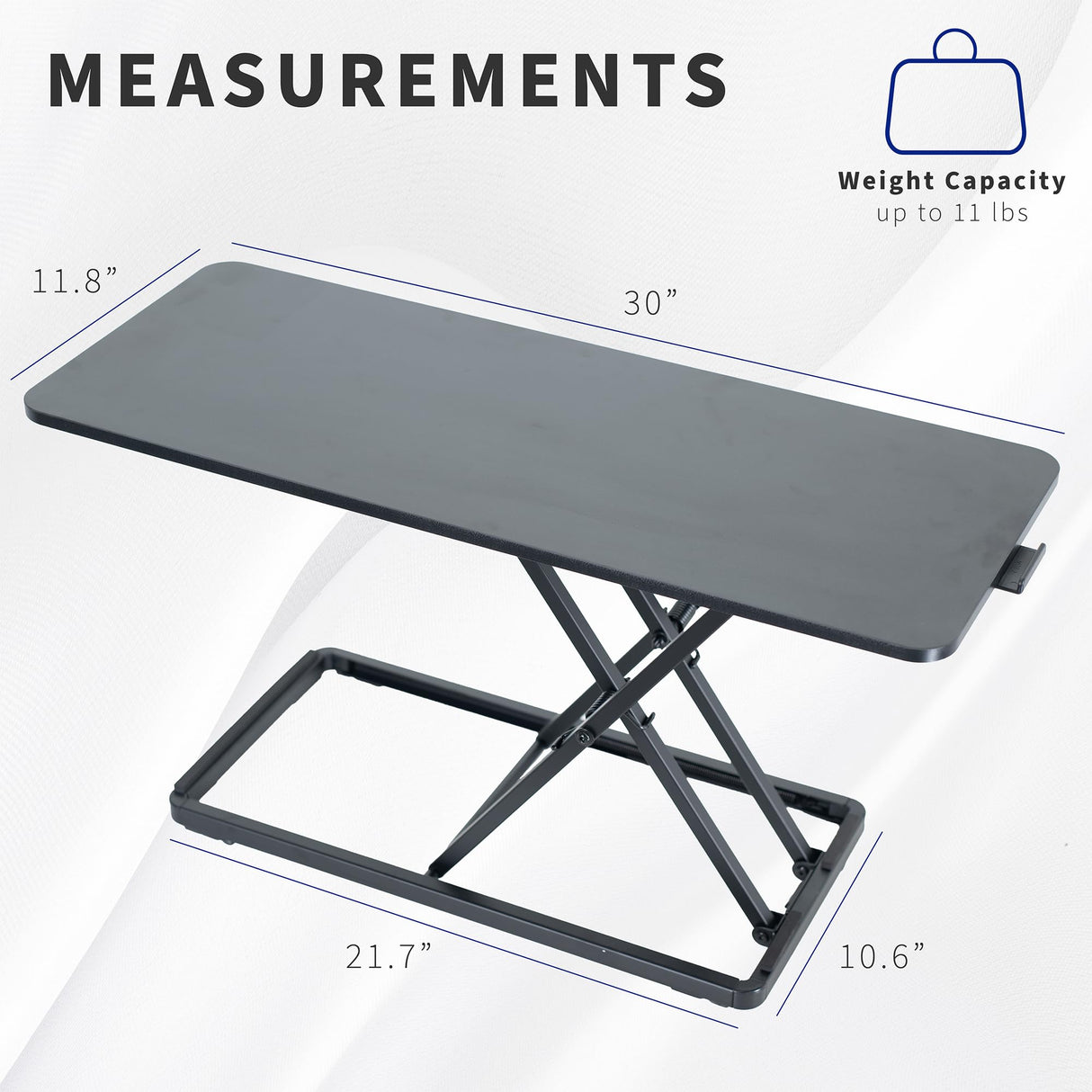 VIVO Single Top 30 inch Scissors Lift Keyboard and Mouse Riser, Height Adjustable Laptop Desk, for Ergonomic Sit Stand Workstations, Black, DESK-V030A