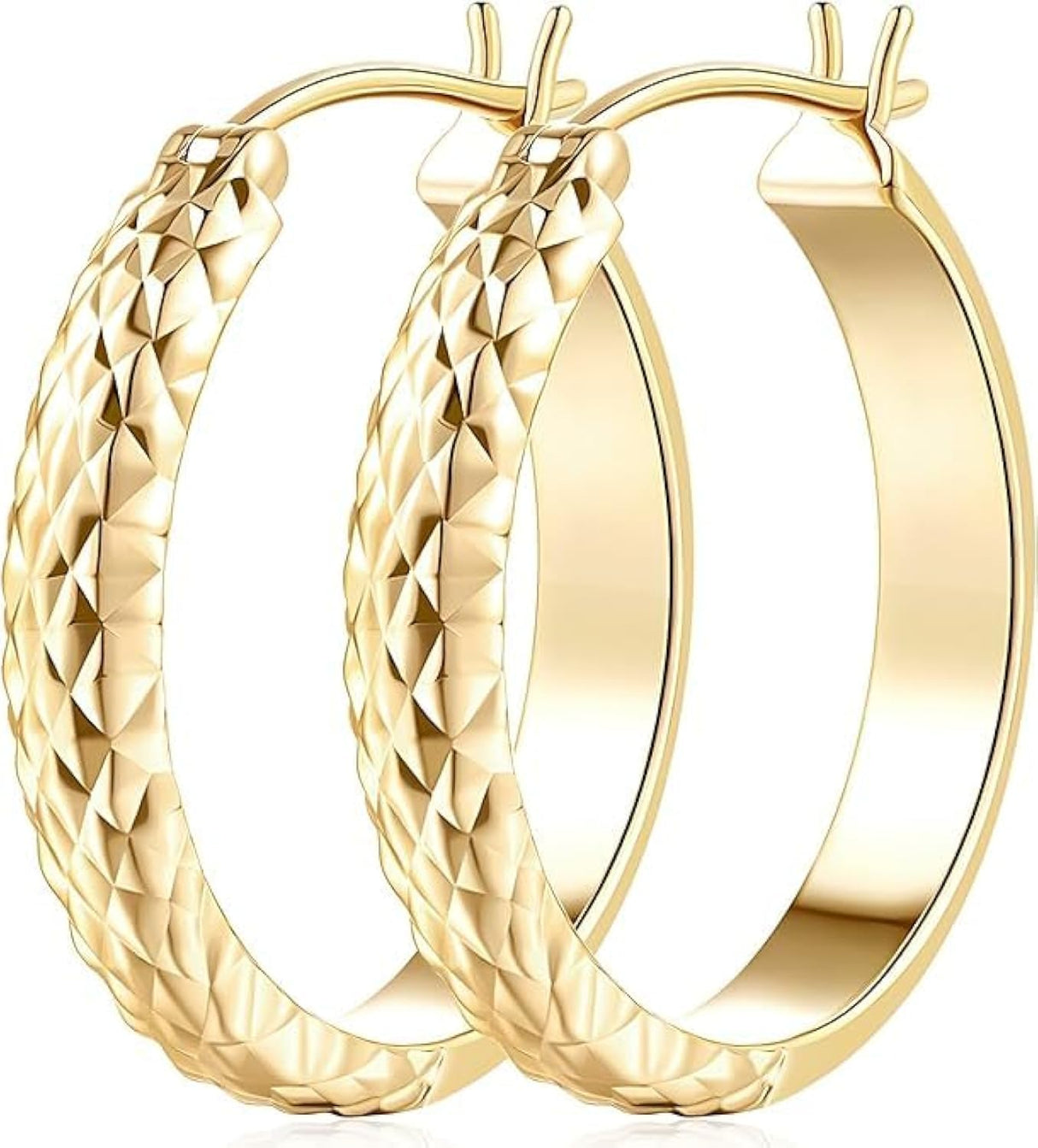 AIGAMIT 14K Gold Hoop Earrings for Women Gold Earrings for Women