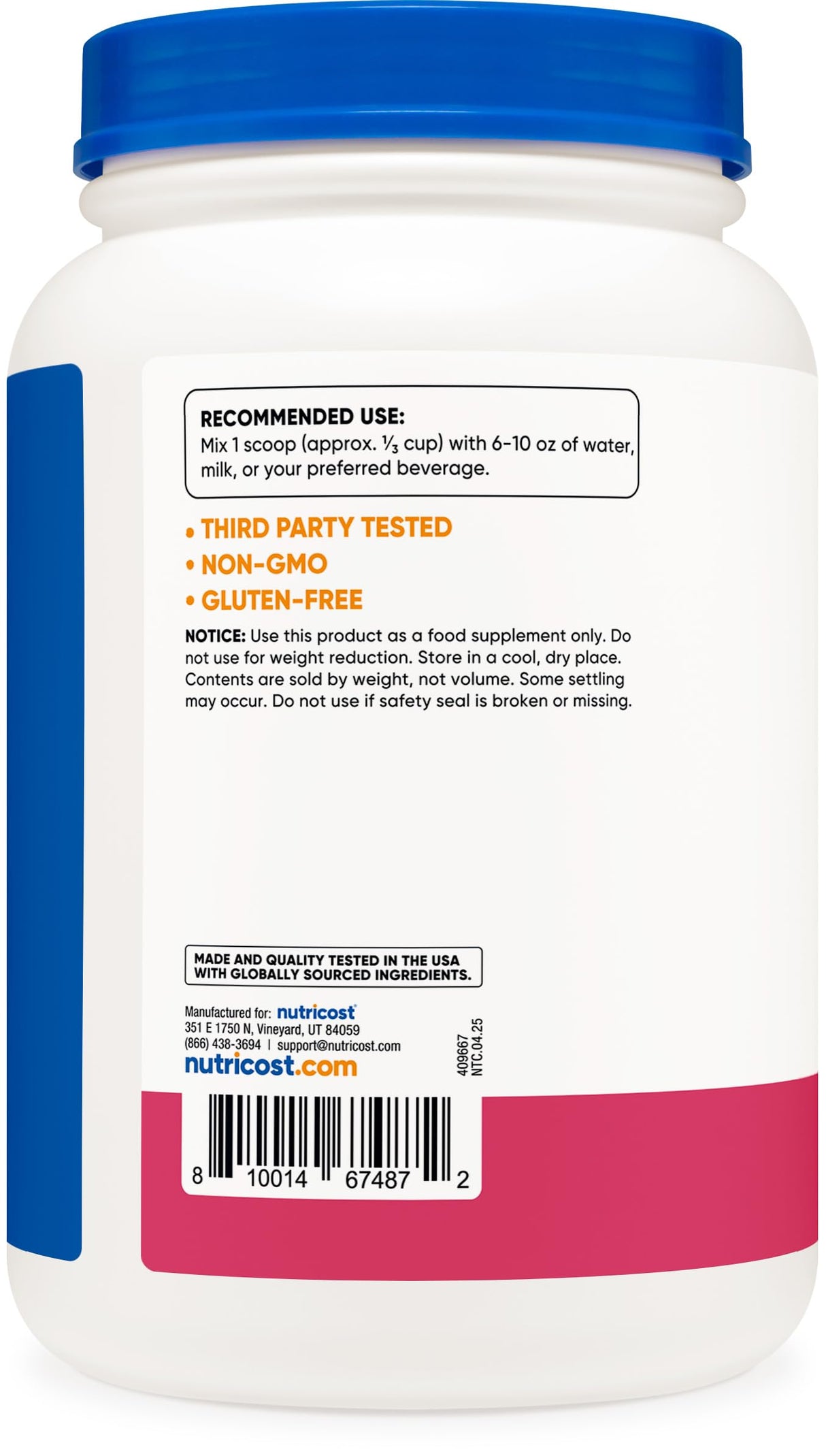 Nutricost Whey Protein Isolate (Strawberry Acai, 2 Pounds)