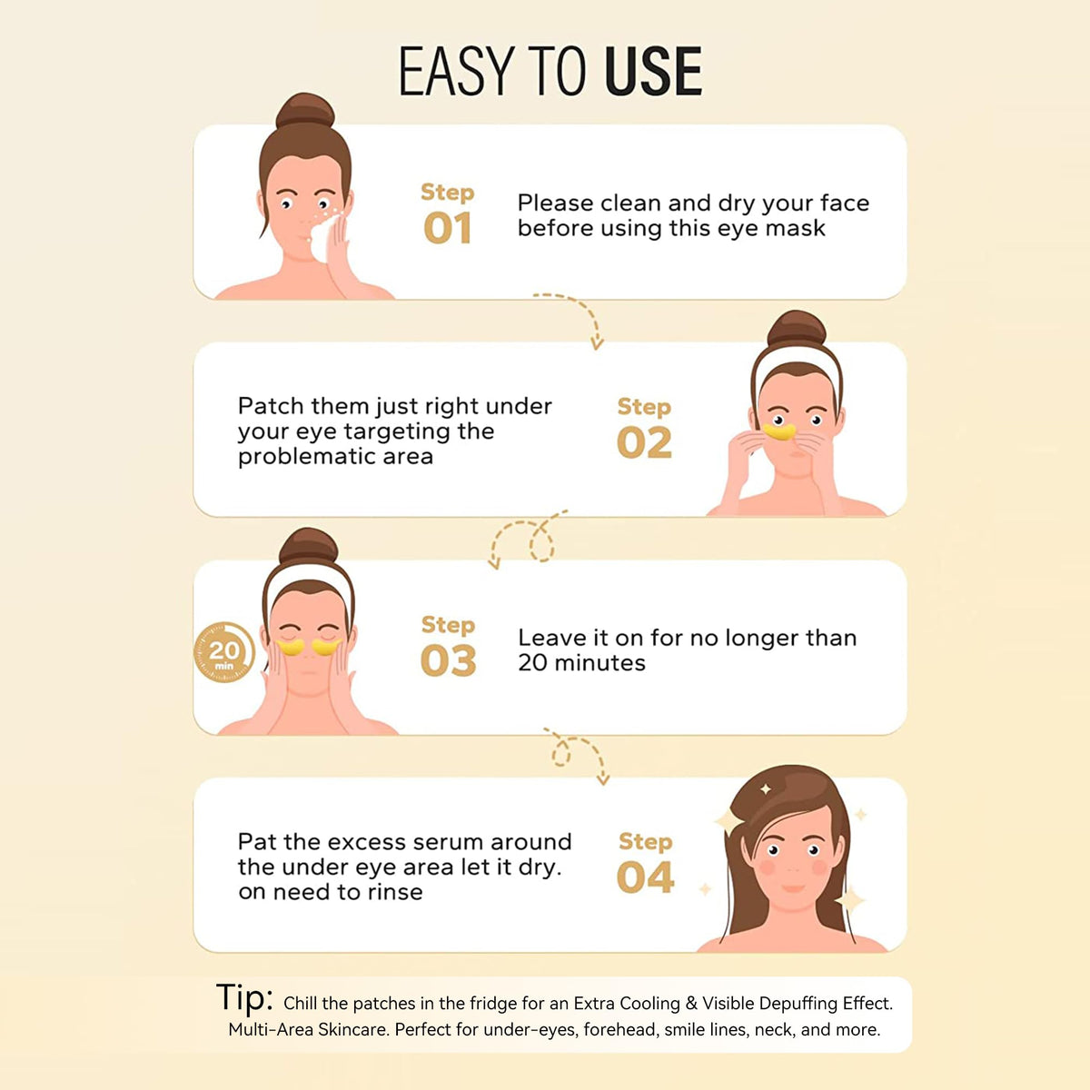 Maskiss 24k Gold Under Eye Patches (25 Pairs), eye mask, Collagen Skin Care Products, Eye Patches for Puffy Eyes, eye masks for dark circles and puffiness