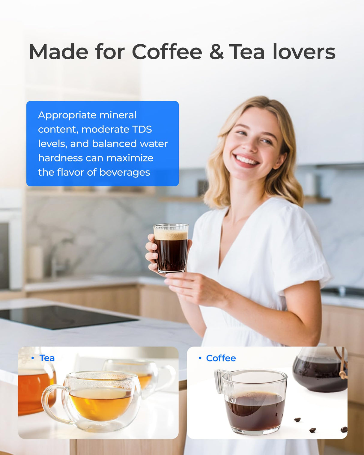Waterdrop PT-07B Water Filter Pitcher with 3 Filters, 10-Cup, NSF Certified, 600-Gallon Long-Life, Improved Coffee & Tea Taste, Reduces PFOA/PFOS, Chlorine, 5X Longer Filter Life, Blue