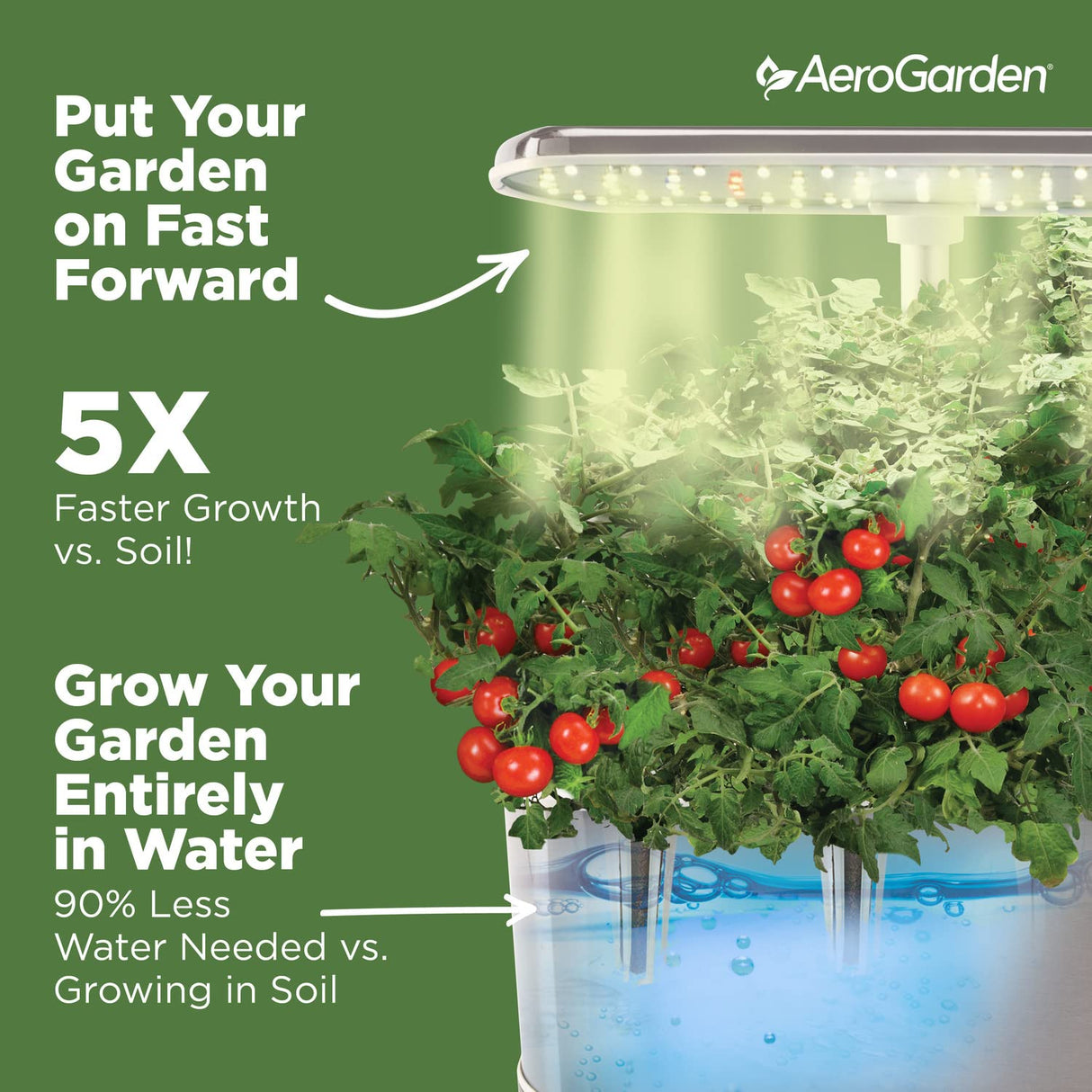 AeroGarden Harvest Elite, Stainless Steel
