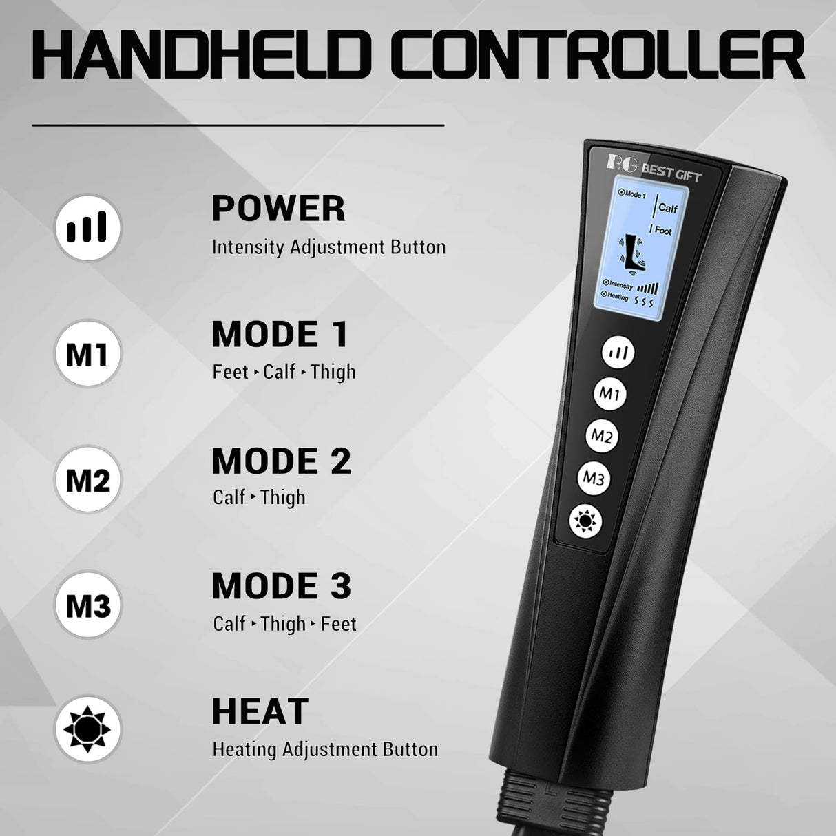 Father's Day Gifts for Dad Men Women Mom, Mother's Day, Christmas, Air Compression Massager with Heat for Foot, Leg, Calf, Thigh, Knee, Helpful for Varicose Veins,Muscle Fatigue, Cramps Swelling Edema