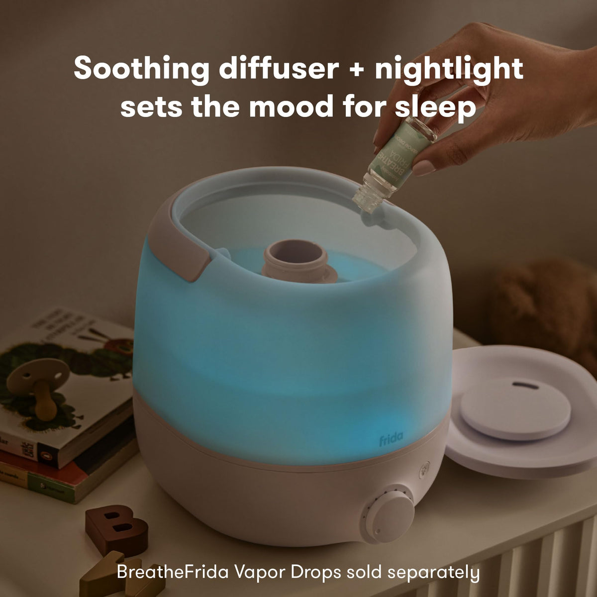 Frida 3-in-1 Cool Mist Humidifier for Large Rooms & Bedroom, Diffuser