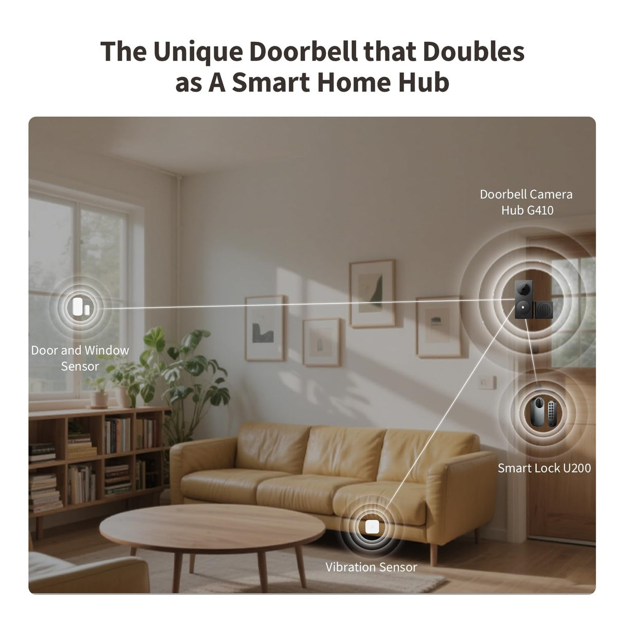 Aqara Smart Doorbell Camera G410 with Chime, 2K, HomeKit Secure Video, 2-Way Audio, Built-in Matter Hub, Wireless/Wired, Supports Apple Home, Alexa, Google, Home Assistant, 2.4G/5GHz Wi-Fi, Gray