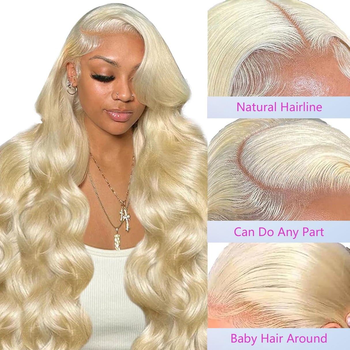 30 Inch 613 13x6 Lace Front Wig Human Hair 200 Density Blonde Wig Human Hair 613 HD Lace Frontal Wig Human Hair 13x6 Blonde Lace Front Wigs Human Hair Pre Plucked 613 Blonde Human Hair Wig for Women