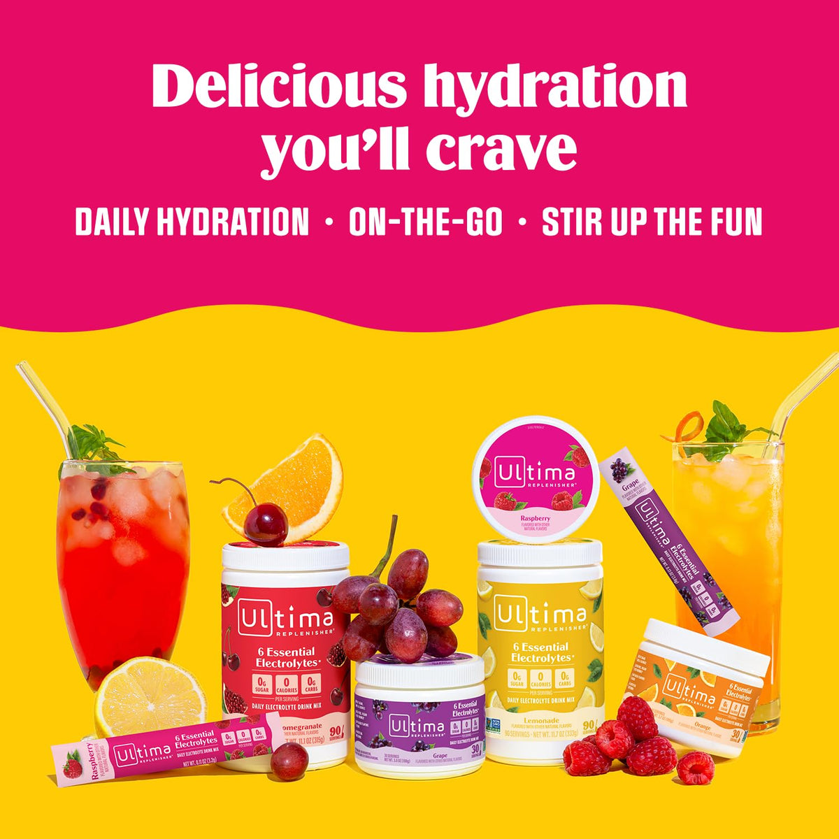 Ultima Replenisher Lemonade Electrolytes Powder, 30-Serving Canister