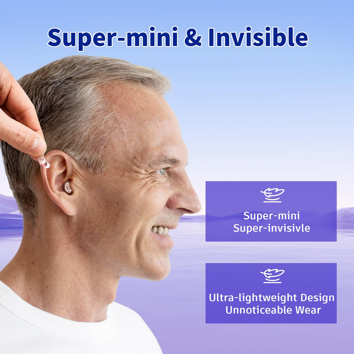 Flaygo Rechargeable Hearing Aids for Seniors with Hearing Loss, They are Equipped with a Smart Noise Reduction chip, Providing Clear Sound Quality and Comfortable Wearing. Super-mini, Auto-On/Off