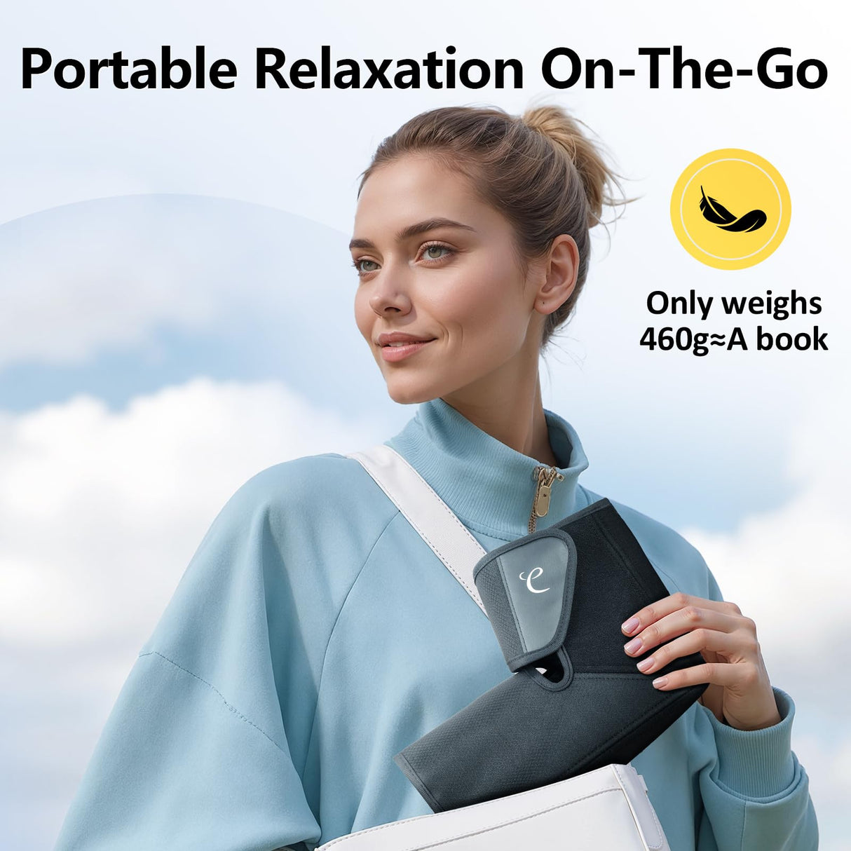 Comfytemp Portable Foot Massager with Heat, Father's Day Gifts for Dad Him Men, FSA HSA Eligible Foot Compression Massager for Plantar Fasciitis, Rechargeable Ankle Massage (1 Pack, Fits Size 6 to 10)